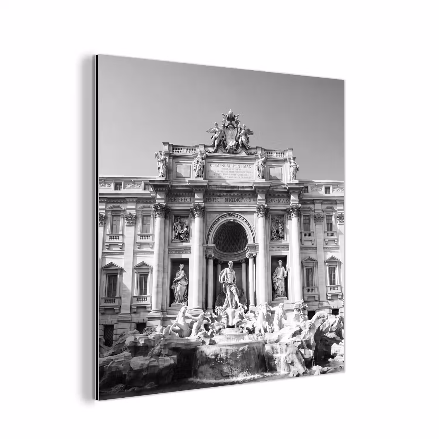 Fontein - Beelden - Architectuur - Zwart-wit aluminium wit klein -3d