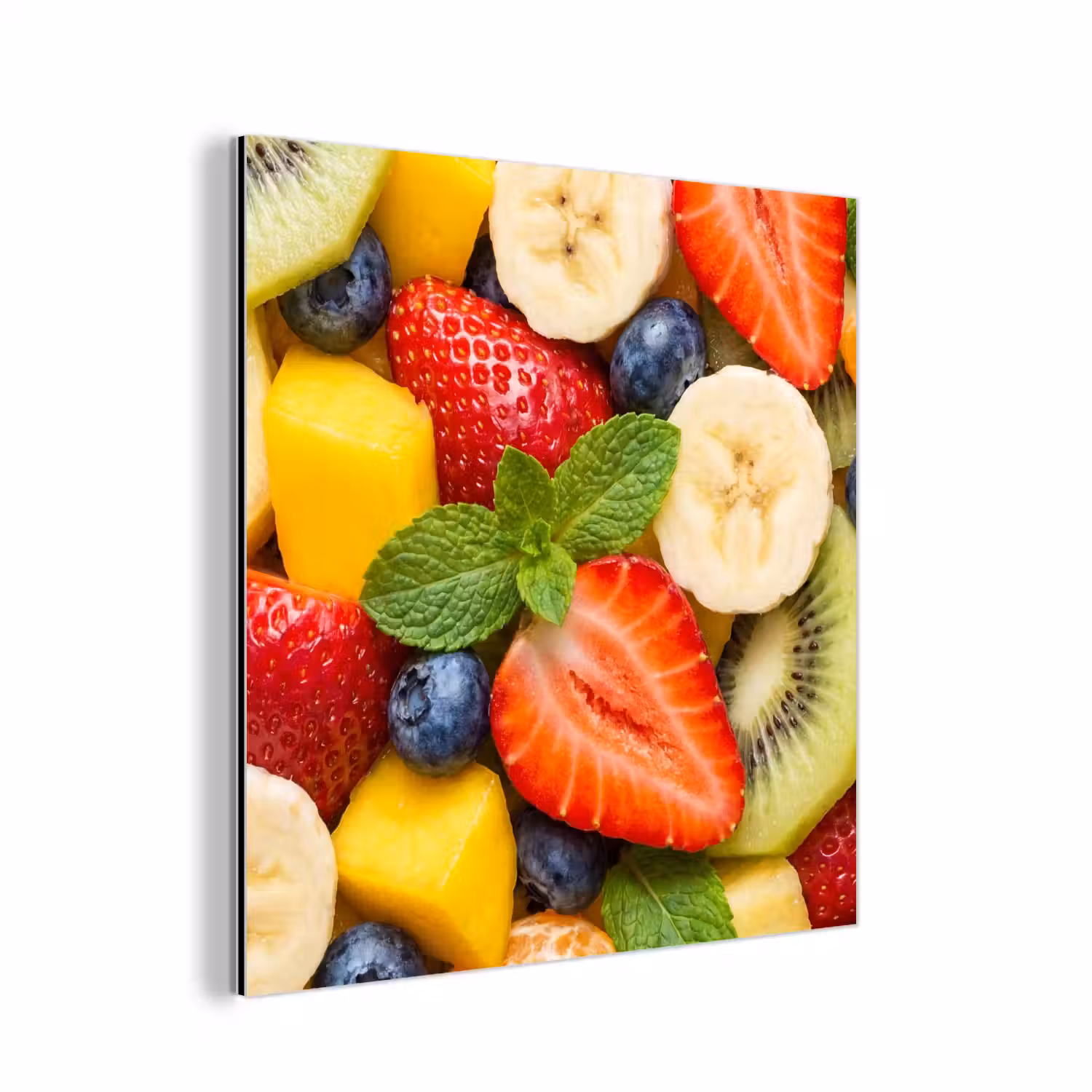 Fruit - Plakjes - Eten - Kleurrijk aluminium wit klein -3d