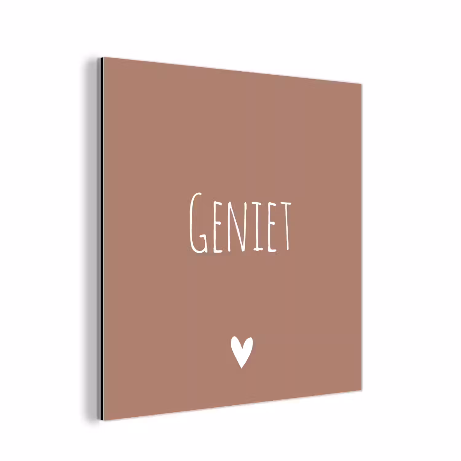 Geniet - Spreuken -Quotes aluminium wit klein -3d