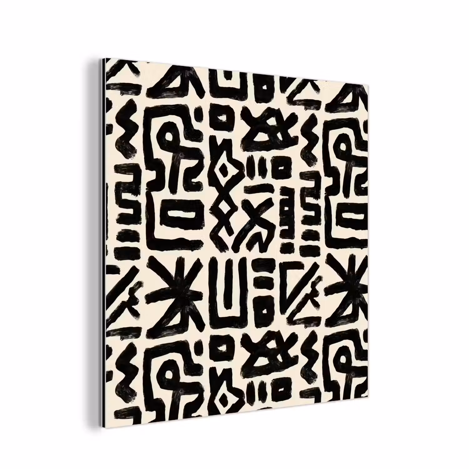 Geometrisch - Figuren - Zwart aluminium wit klein 46 -3d