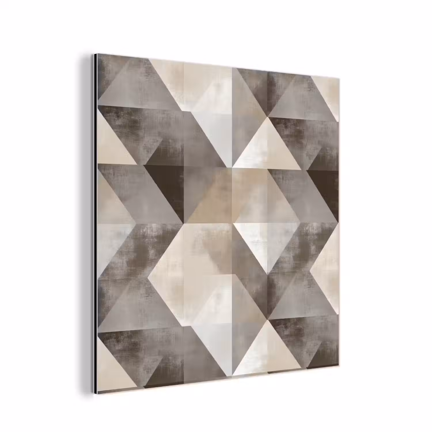 Geometrisch - Motief - Aardetinten aluminium wit klein 46 -3d