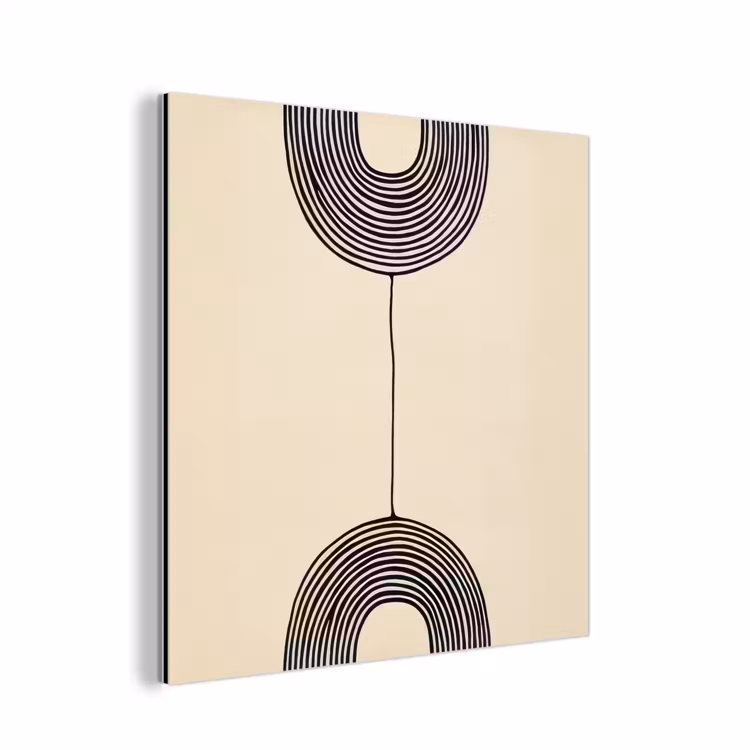 Geometrische bogen - Minimalistisch - Symmetrisch aluminium wit klein -3d