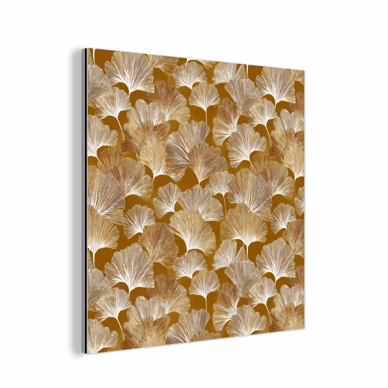 Ginkgo - Bladeren - Goud aluminium wit klein 46 -3d