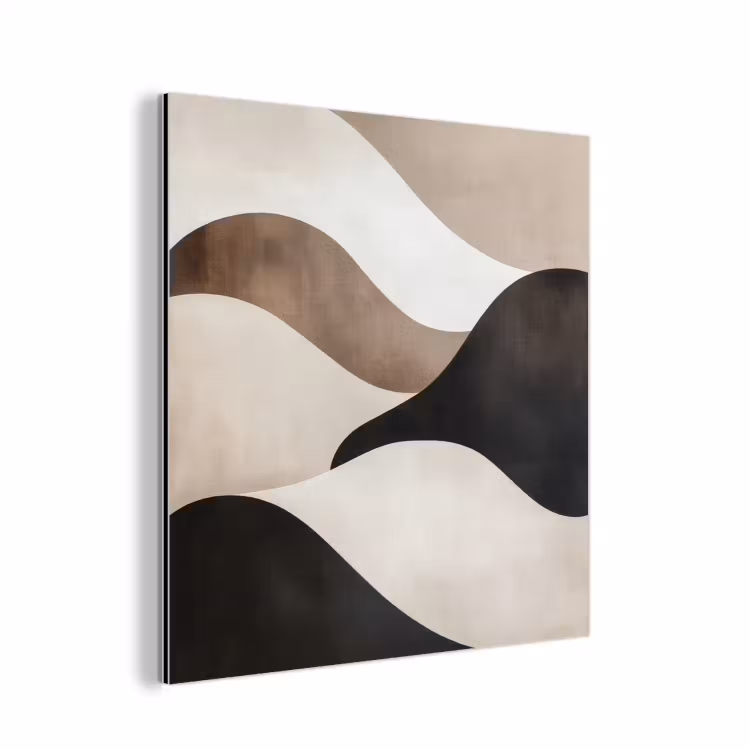 Golven - Abstract - Beige aluminium wit klein -3d