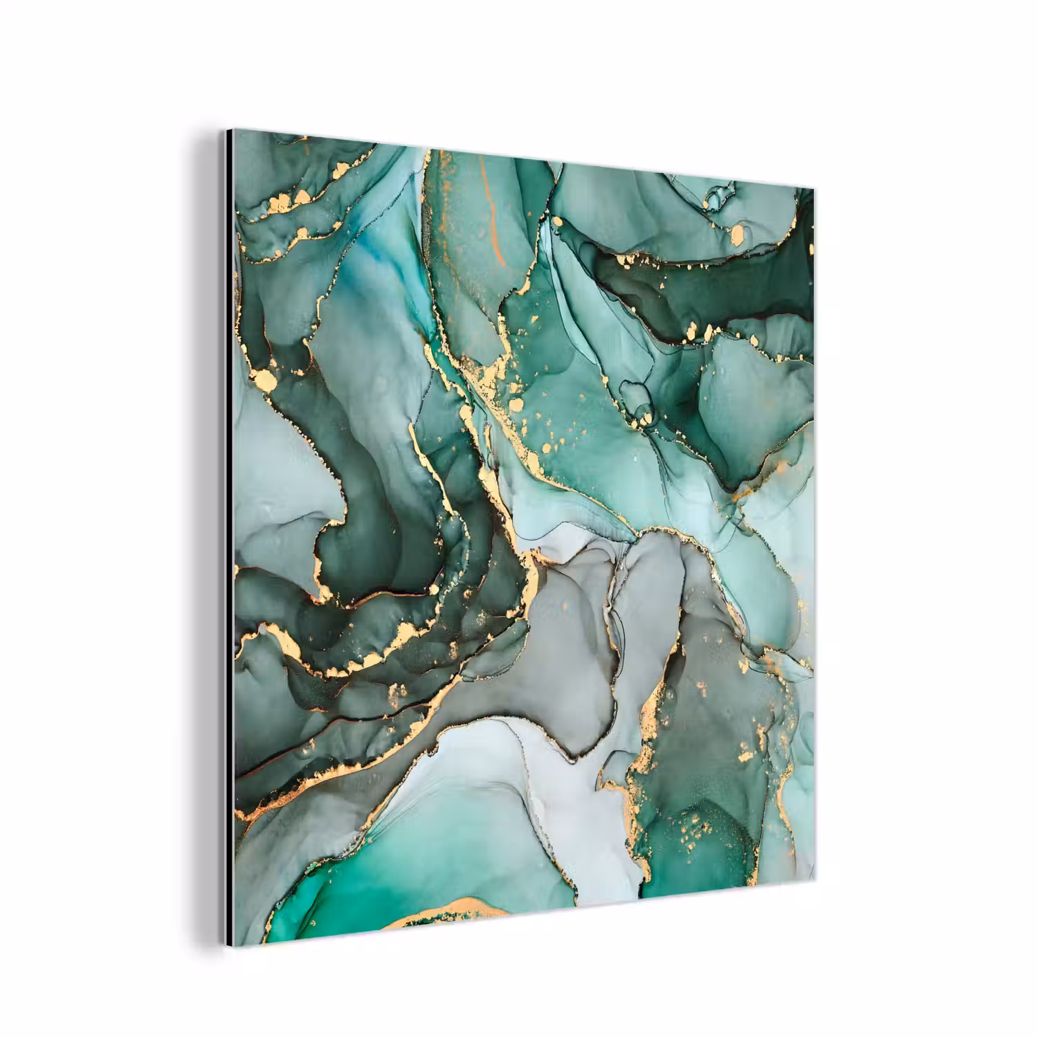 Goud - Marmer - Groen - Luxe - Marmerlook - Grijs aluminium wit klein -3d