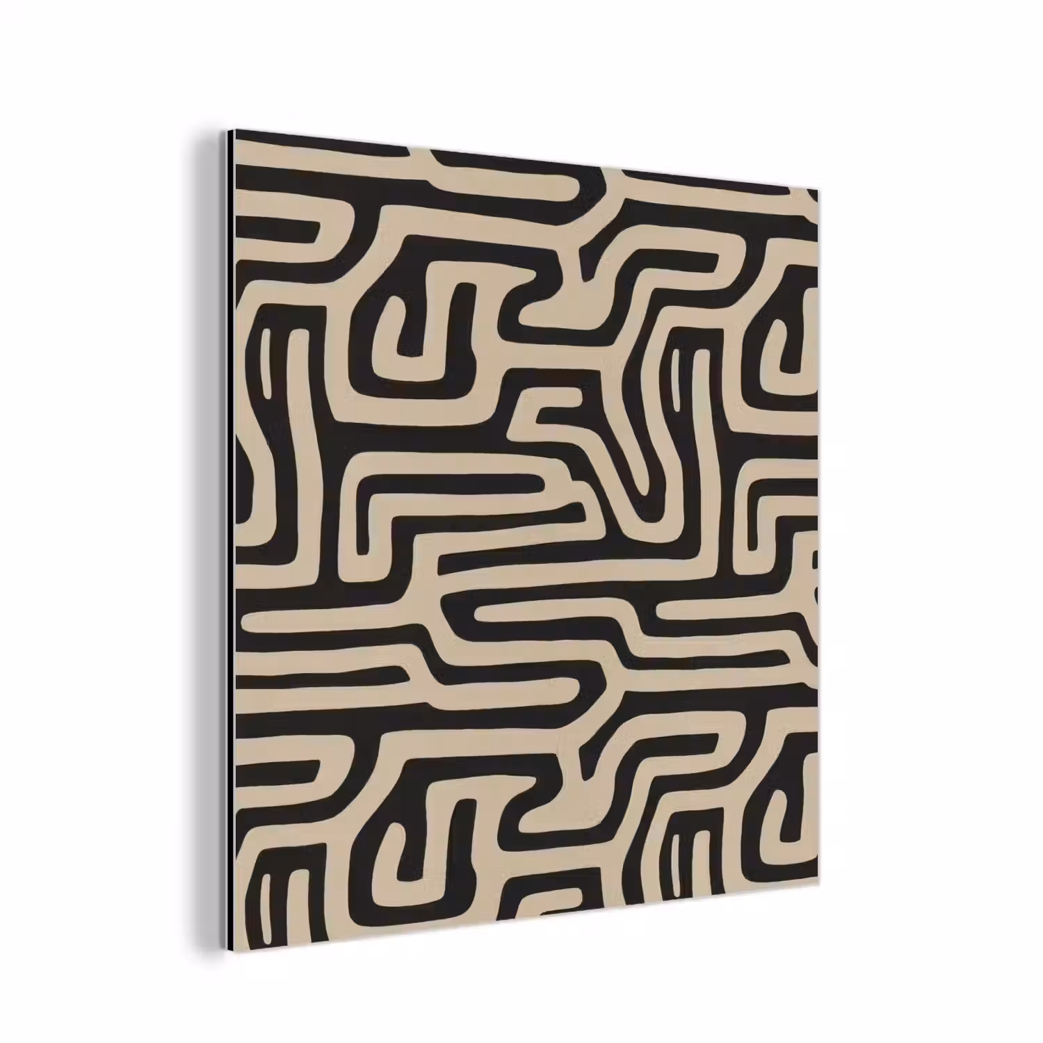 Grafisch - Lijnen - Zwart aluminium wit klein 46 -3d