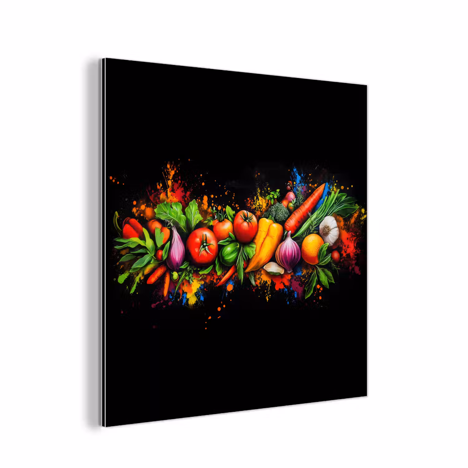 Groente - Eten - Kruiden - Graffiti - Koken aluminium wit klein -3d