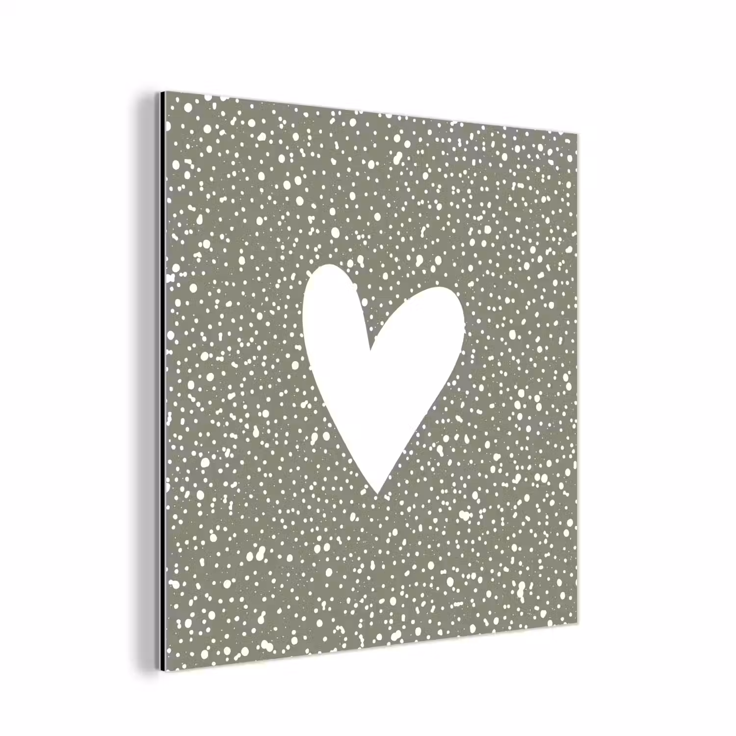 Hart - Design - Liefde aluminium wit klein -3d