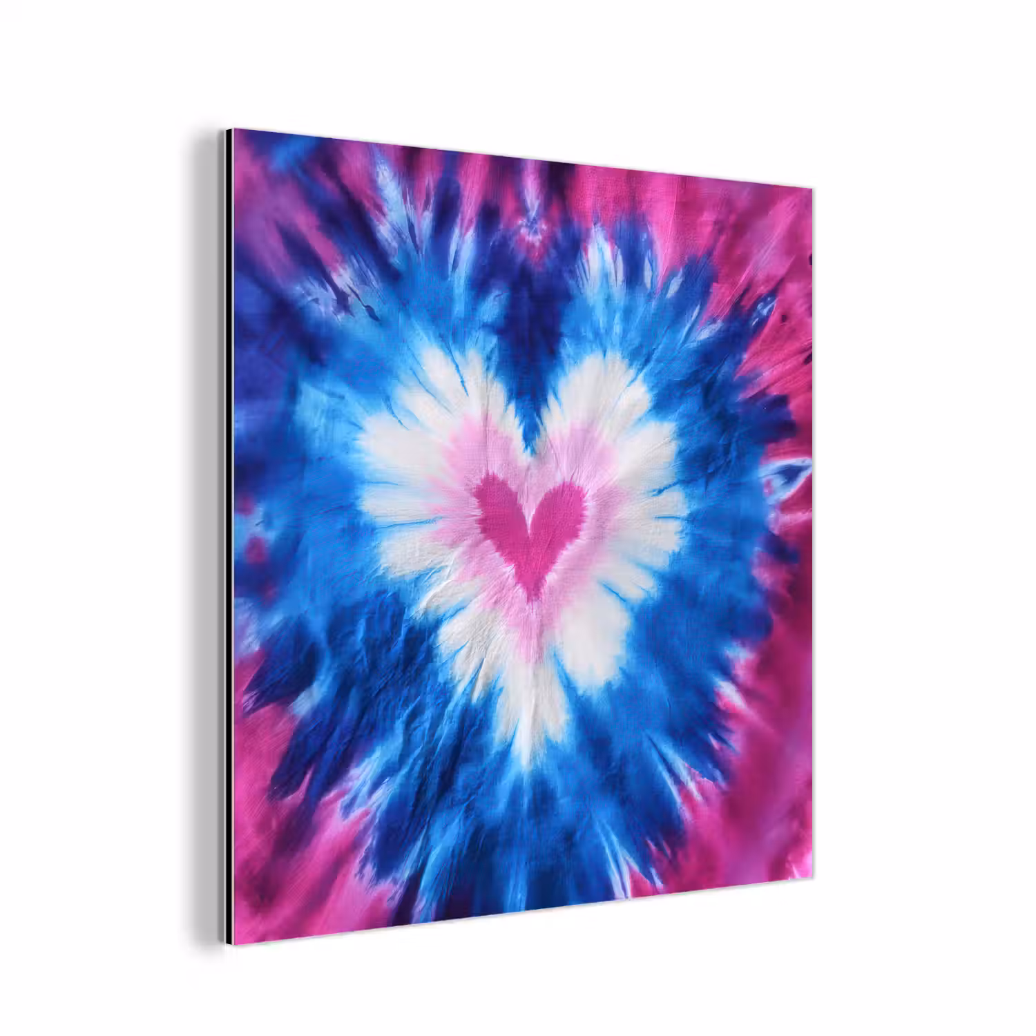 Hartvormig - Tie dye - Paars aluminium wit klein -3d