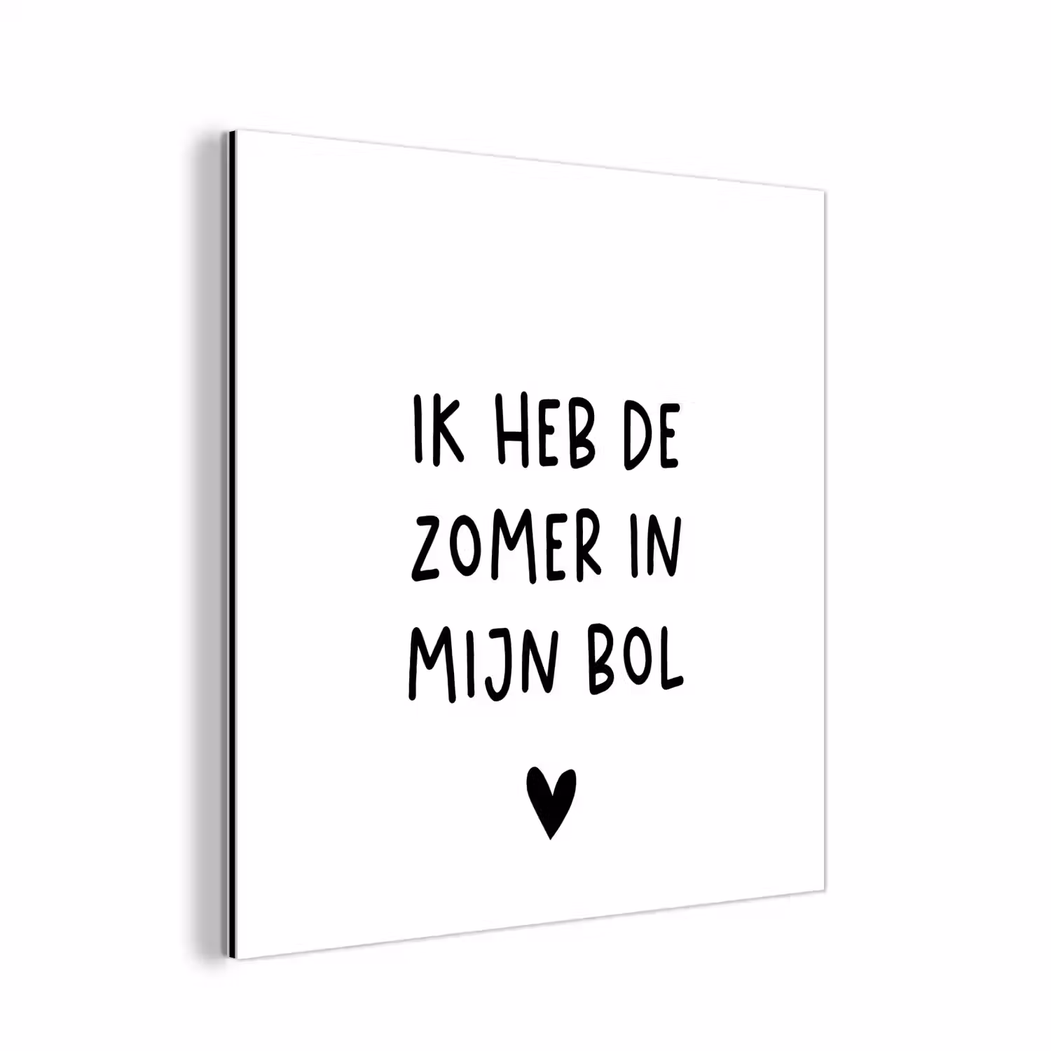 Ik heb de zomer in mijn bol - André Hazes - Spreuken - Quotes aluminium wit klein -3d