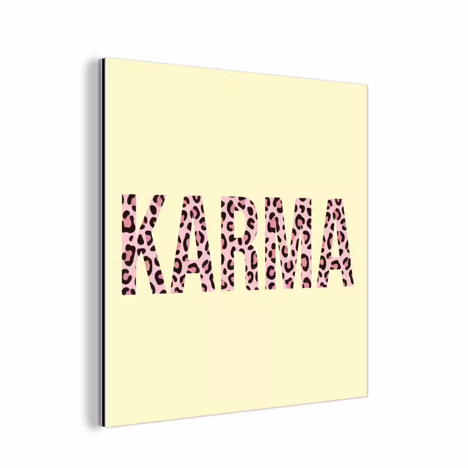 Karma - Luipaardprint - Geel aluminium wit klein -3d