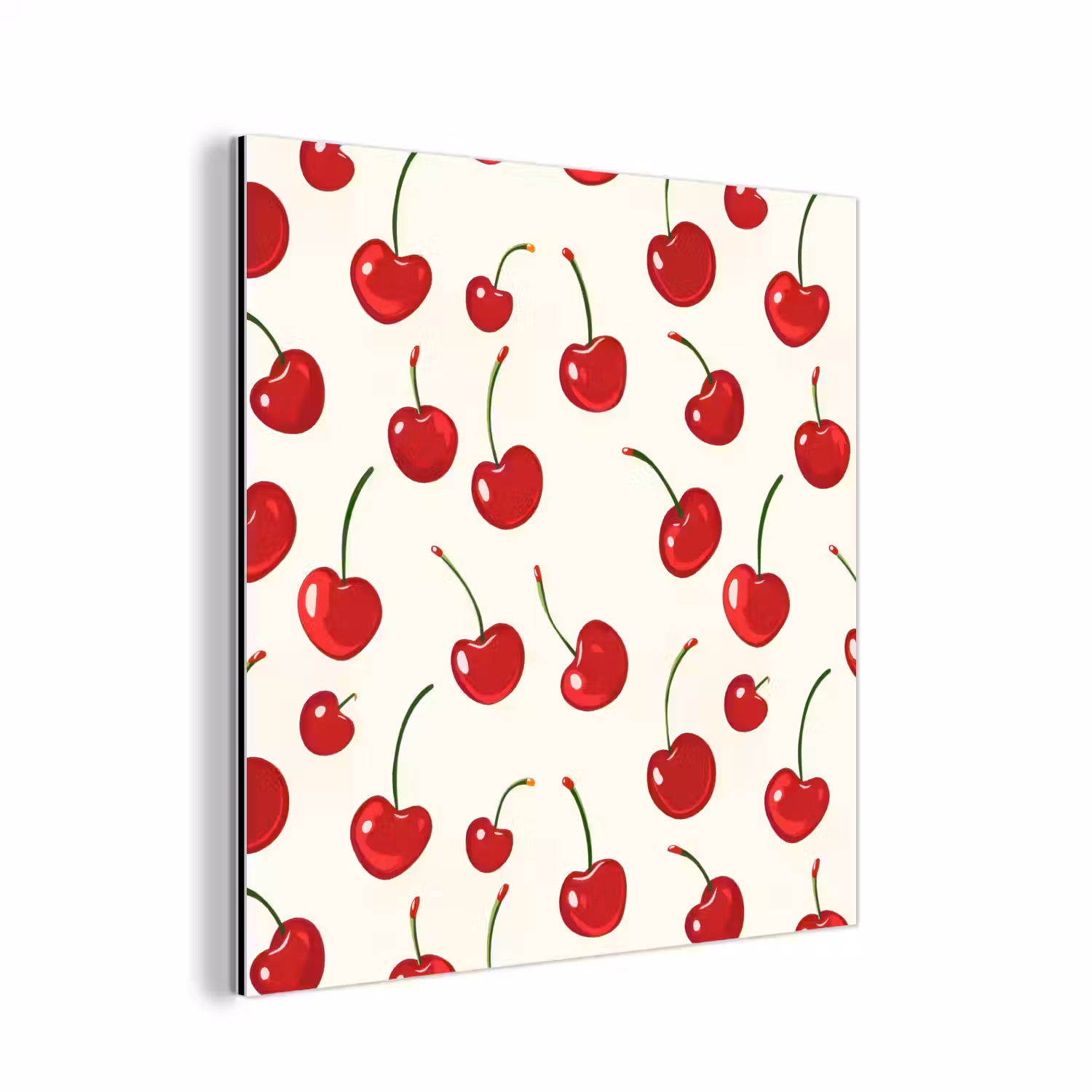 Kersen - Minimalistisch - Rood aluminium wit klein 46 -3d