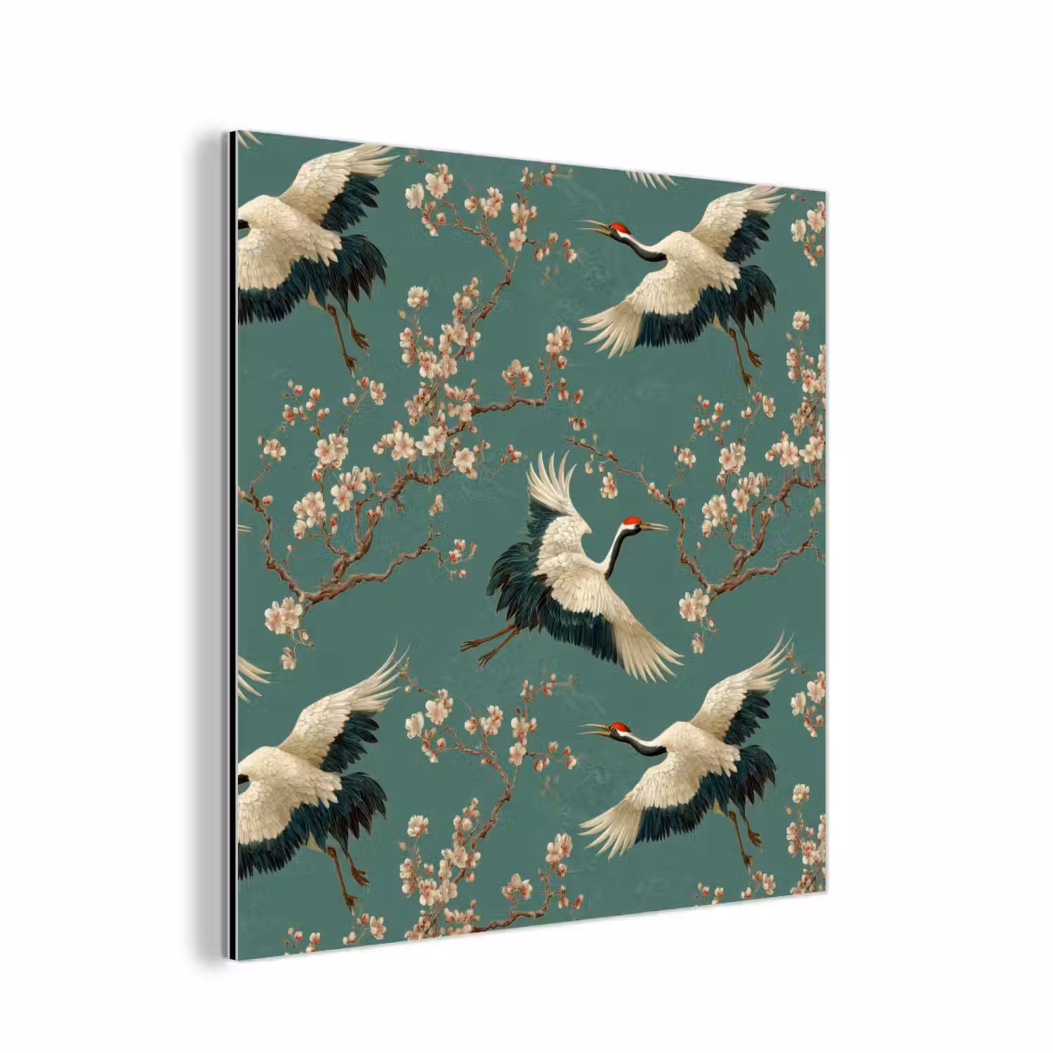 Kersenbloesem - Kraamvogels - Groen aluminium wit klein 46 -3d