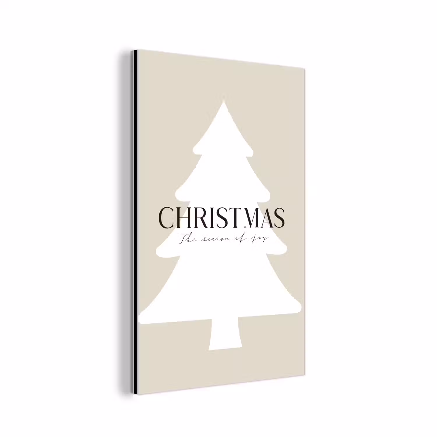 Kerstboom - Japandi - Christmas - Beige aluminium wit klein -3d
