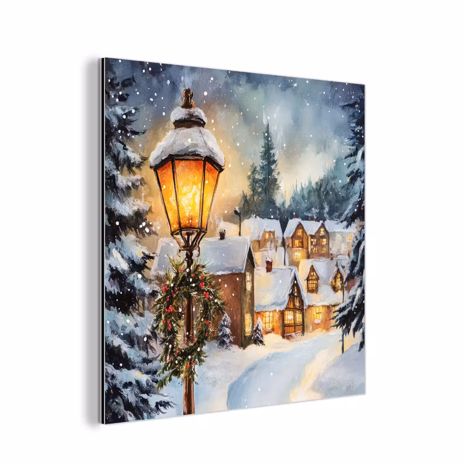 Kerstdorp - Huizen - Sneeuw - Kerst aluminium wit klein -3d