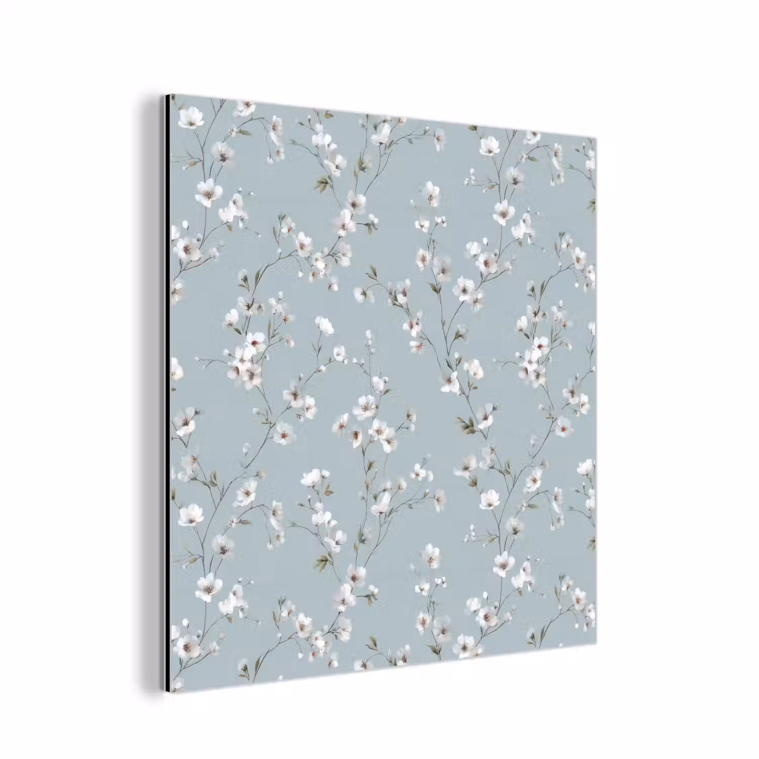 Klassiek - Bloemen - Blauw aluminium wit klein 46 -3d