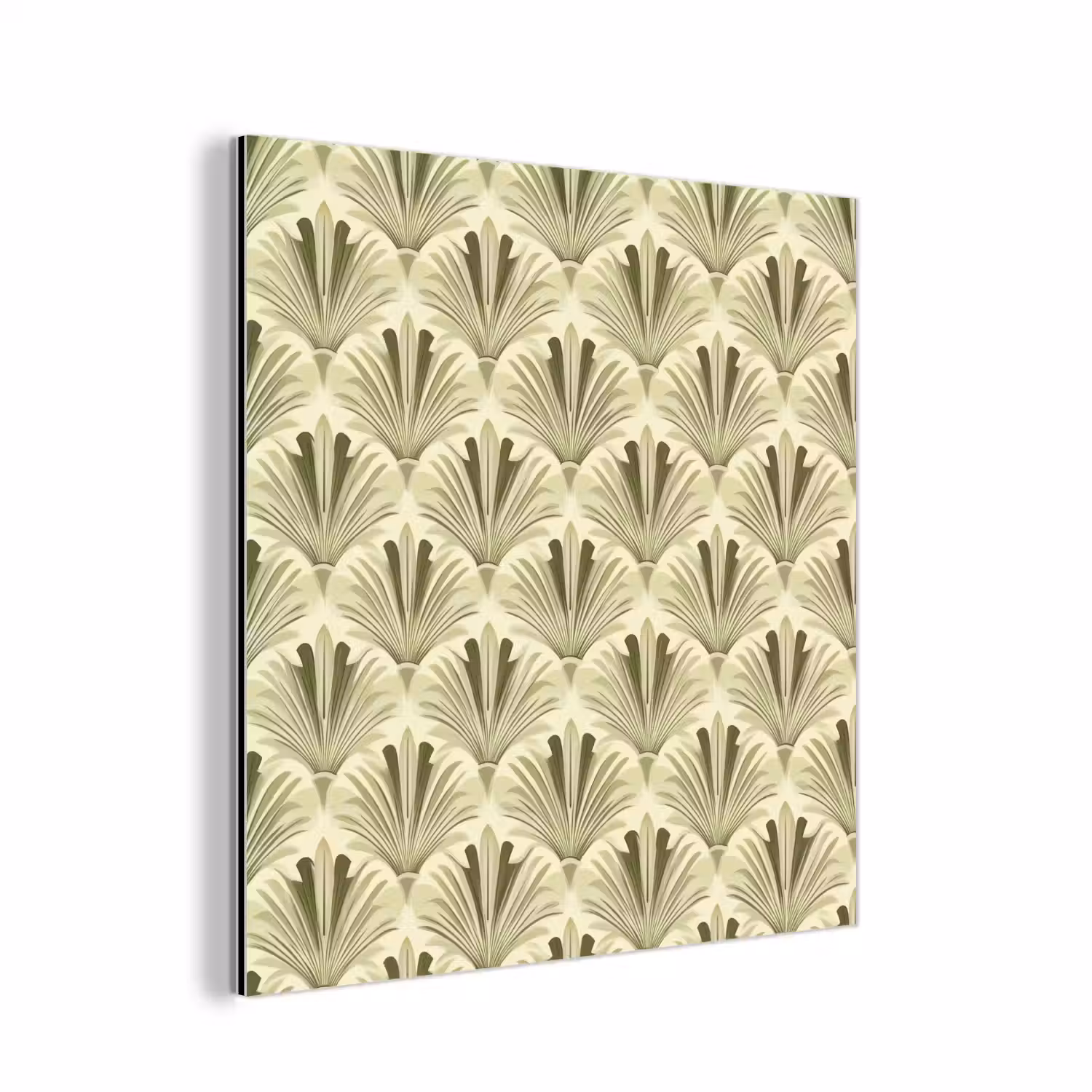Klassiek - Waaier - Groen aluminium wit klein 46 -3d