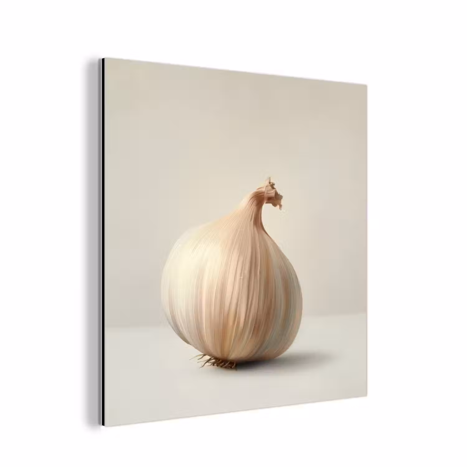 Knoflook - Natuurlijk - Beige aluminium wit klein -3d