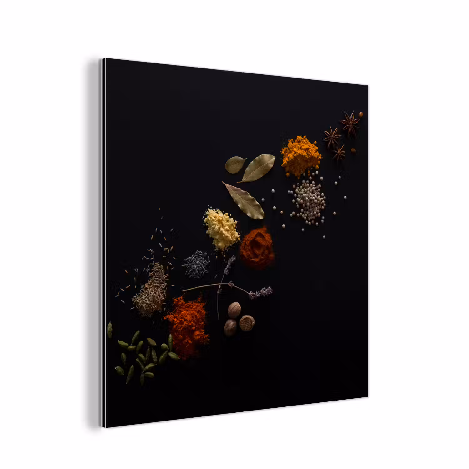 Kruiden - Zwart - Specerijen - Keuken - Koken aluminium wit klein -3d