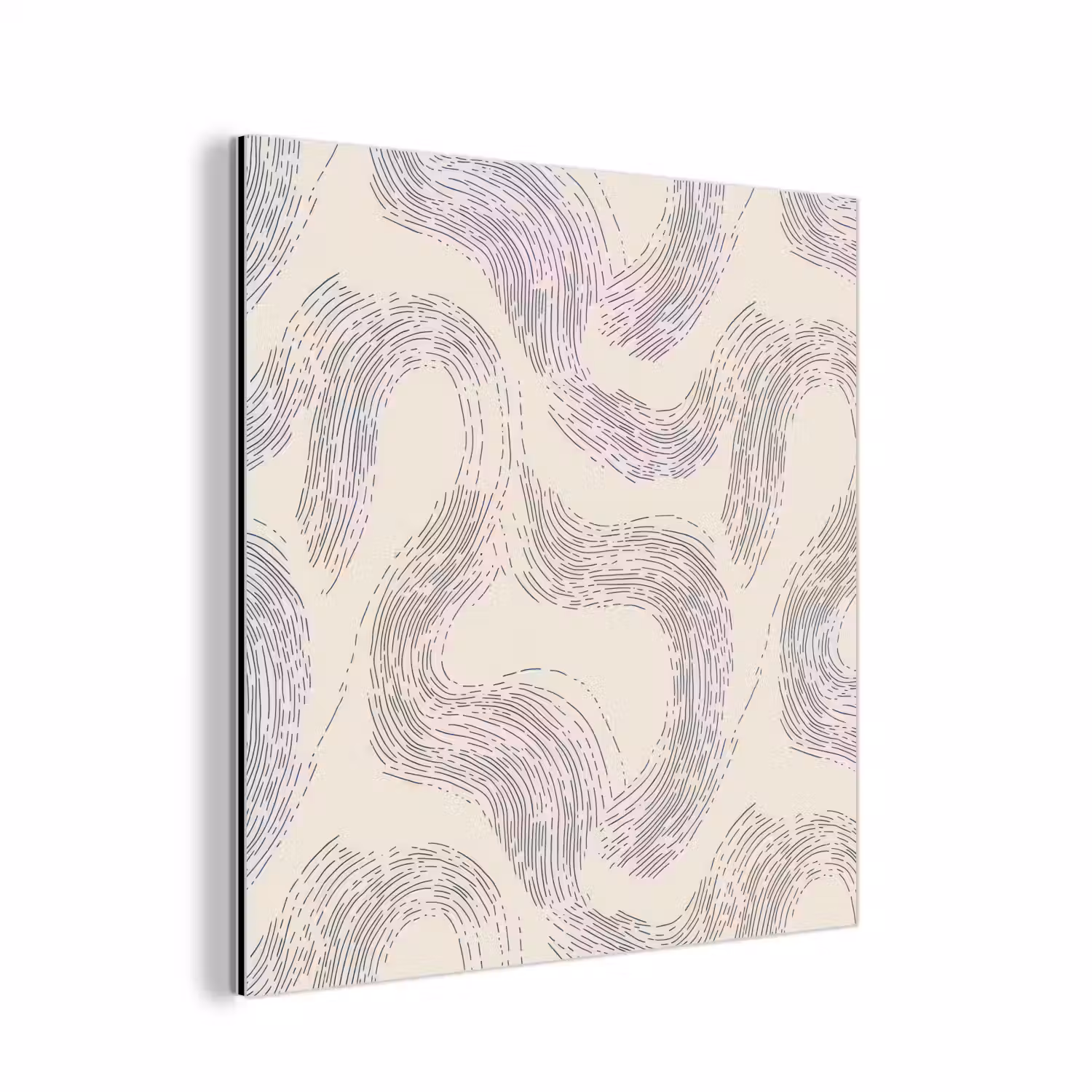 Lijnen - Patroon - Beige - Minimalistisch aluminium wit klein 46 -3d