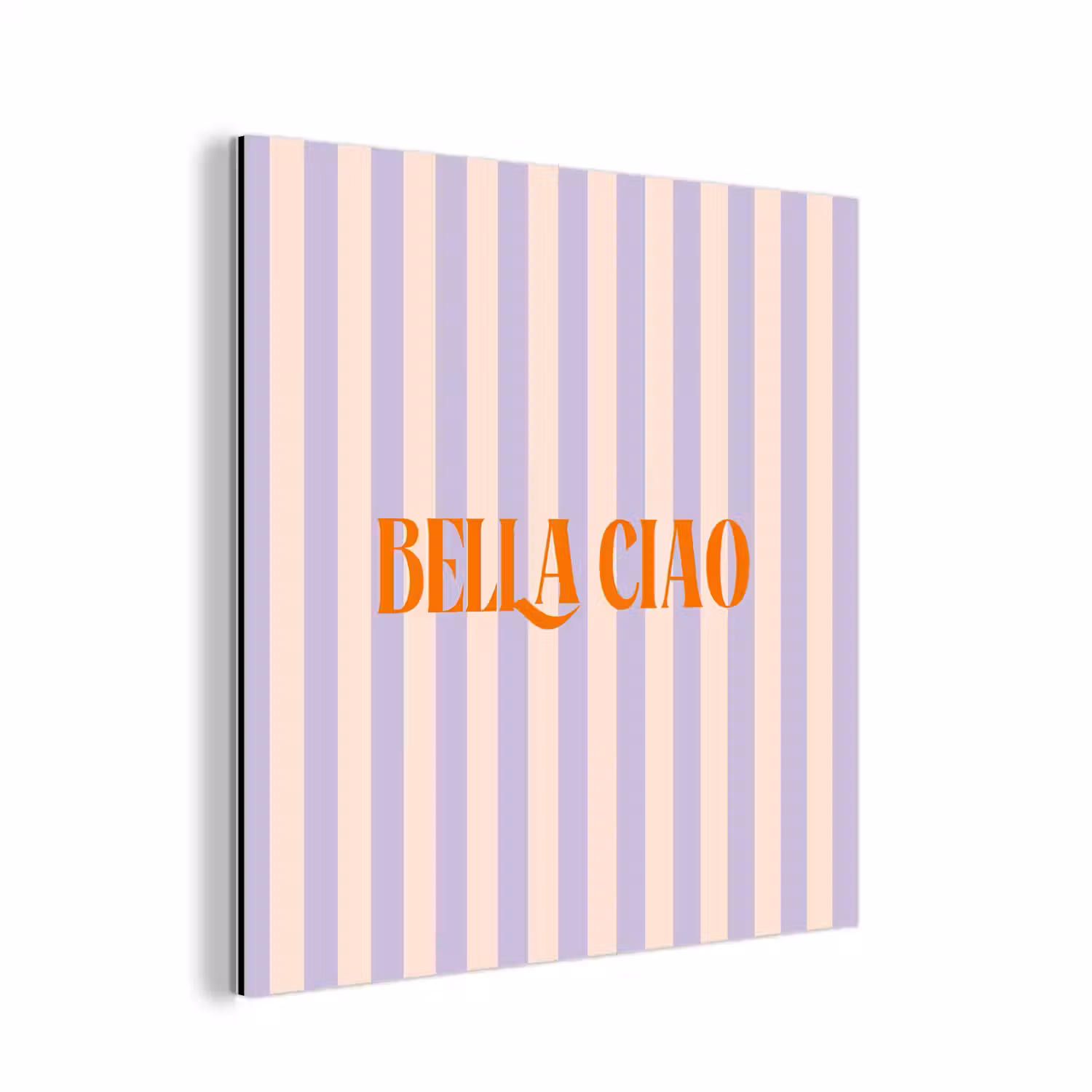 Lila - Oranje - Strepen - Bella Ciao aluminium wit klein -3d
