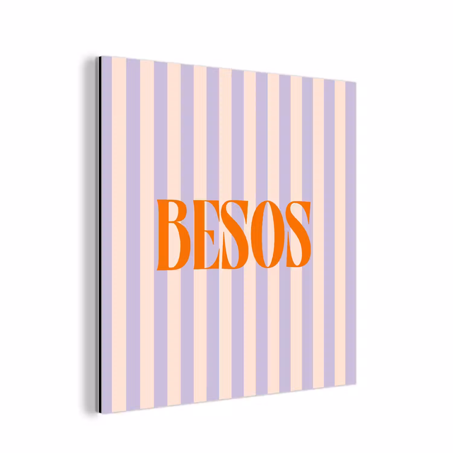 Lila - Oranje - Strepen - Besos aluminium wit klein -3d
