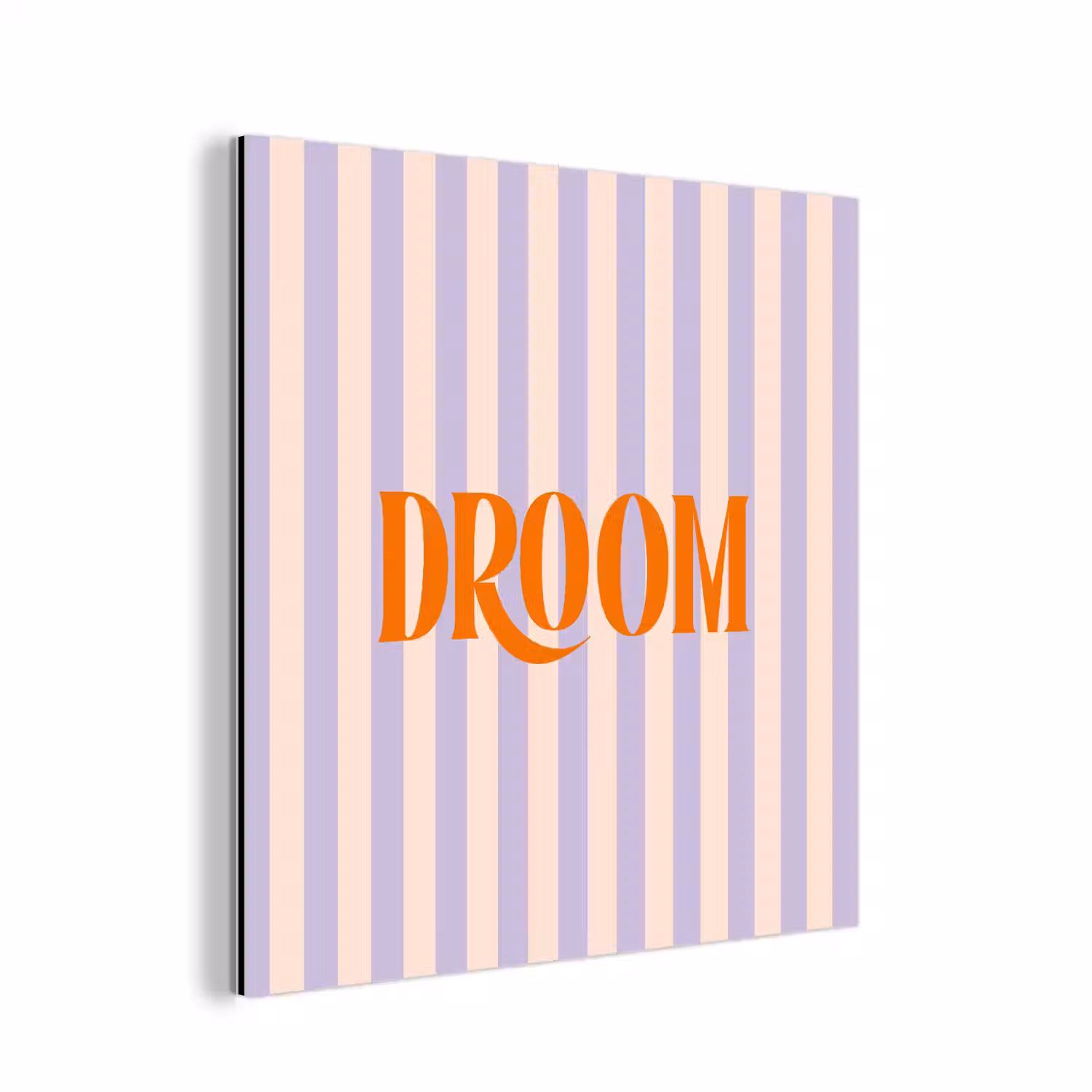 Lila - Oranje - Strepen - Droom aluminium wit klein -3d