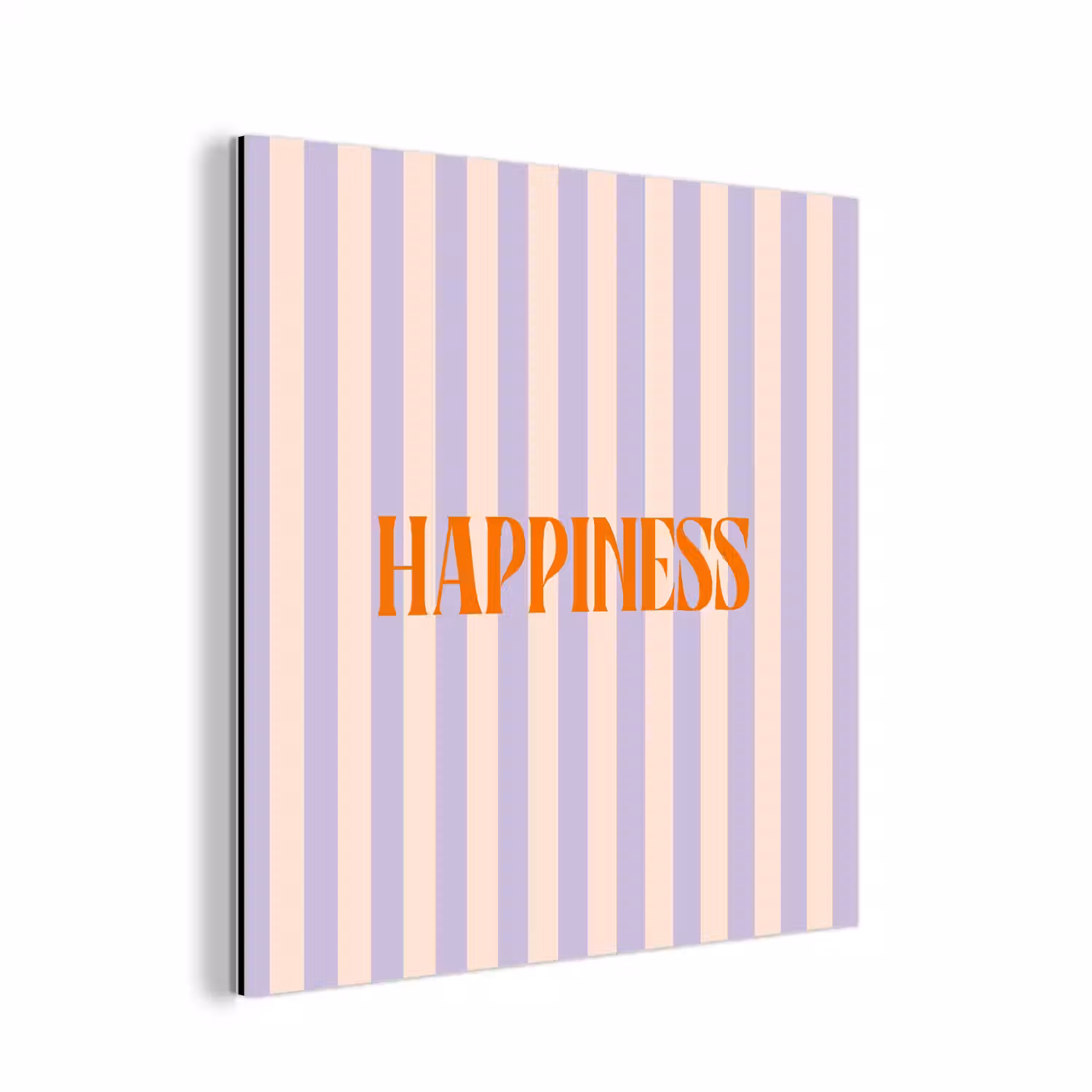 Lila - Oranje - Strepen - Happiness aluminium wit klein -3d