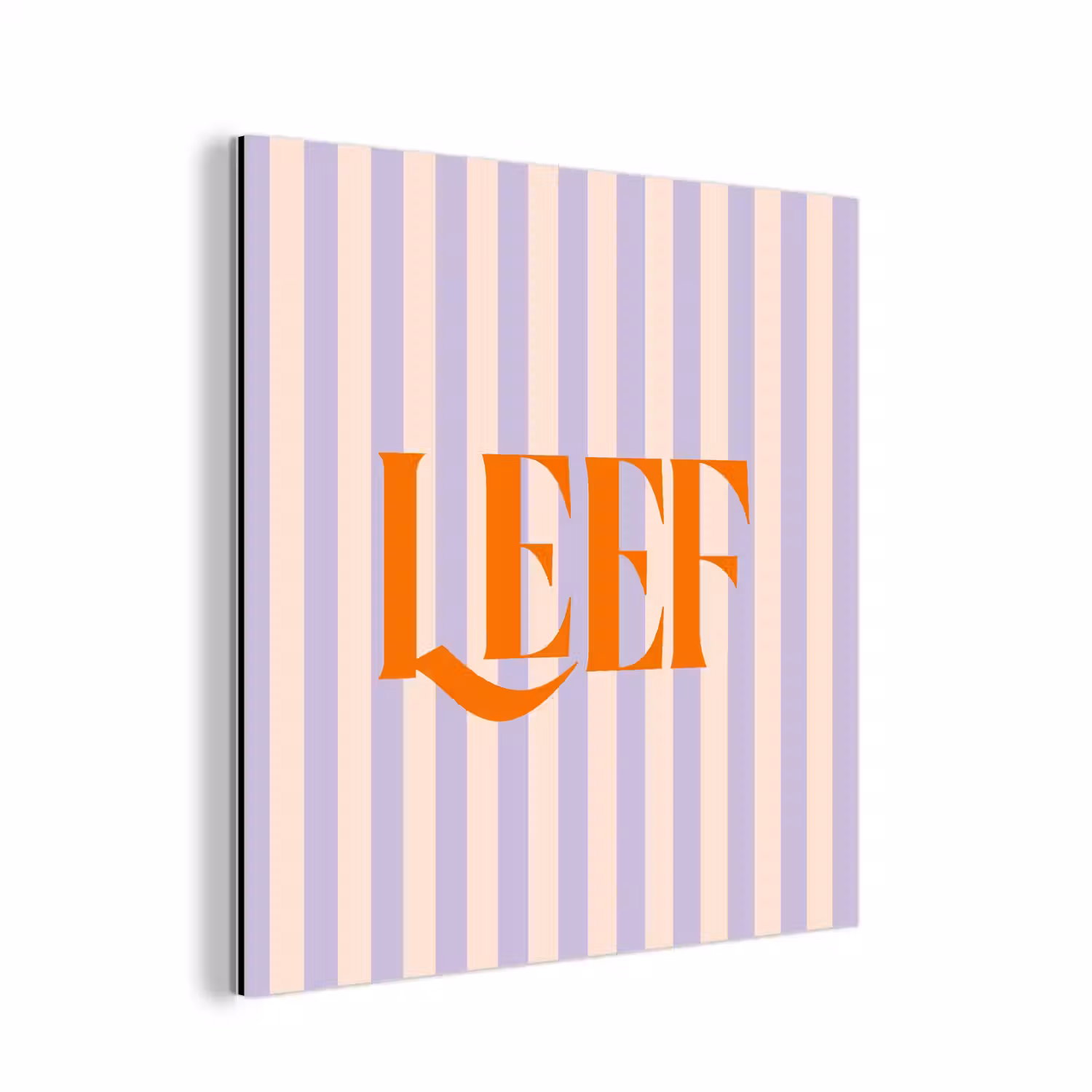 Lila - Oranje - Strepen - Leef aluminium wit klein -3d