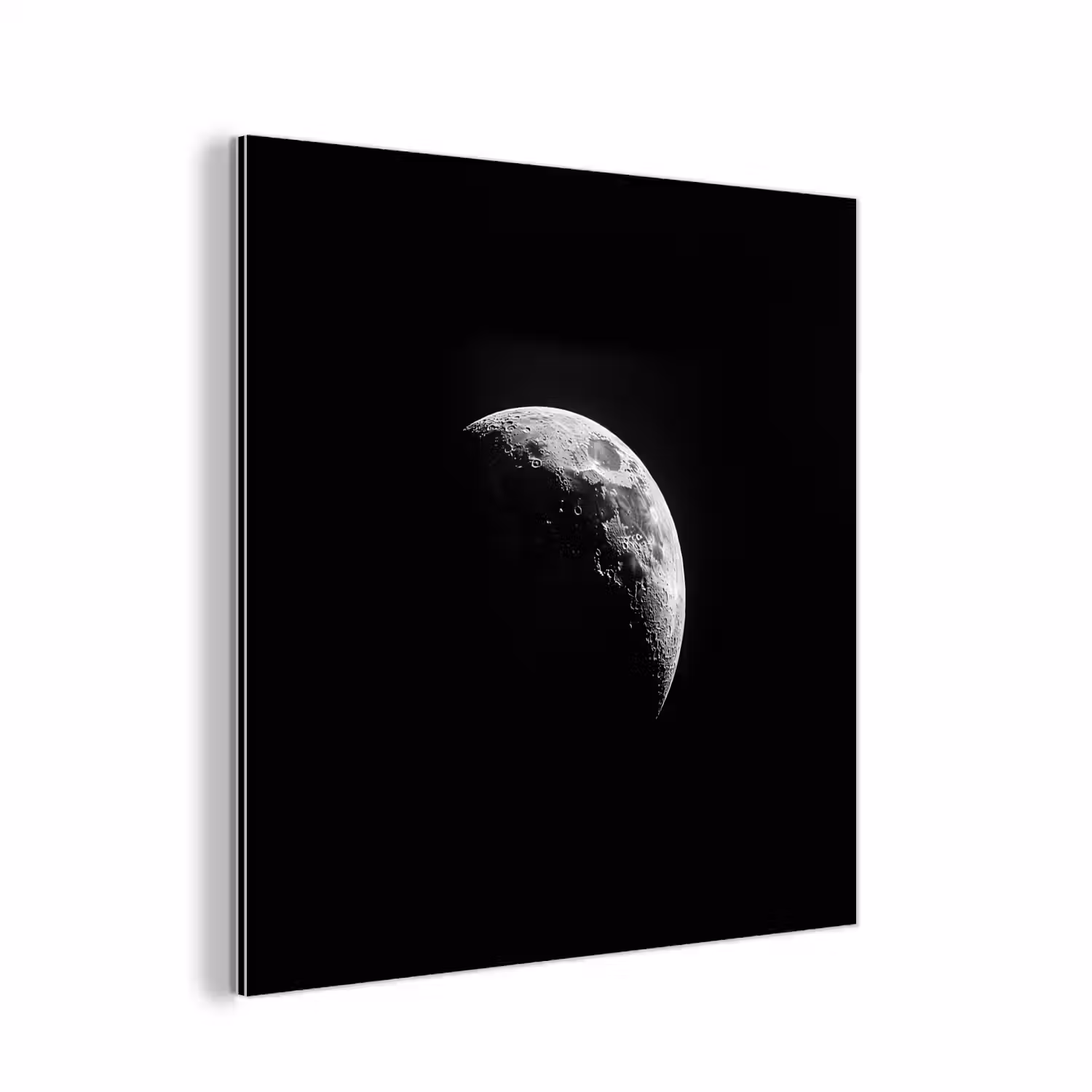 Maan - Hemel - Zwart - Schaduw aluminium wit klein -3d