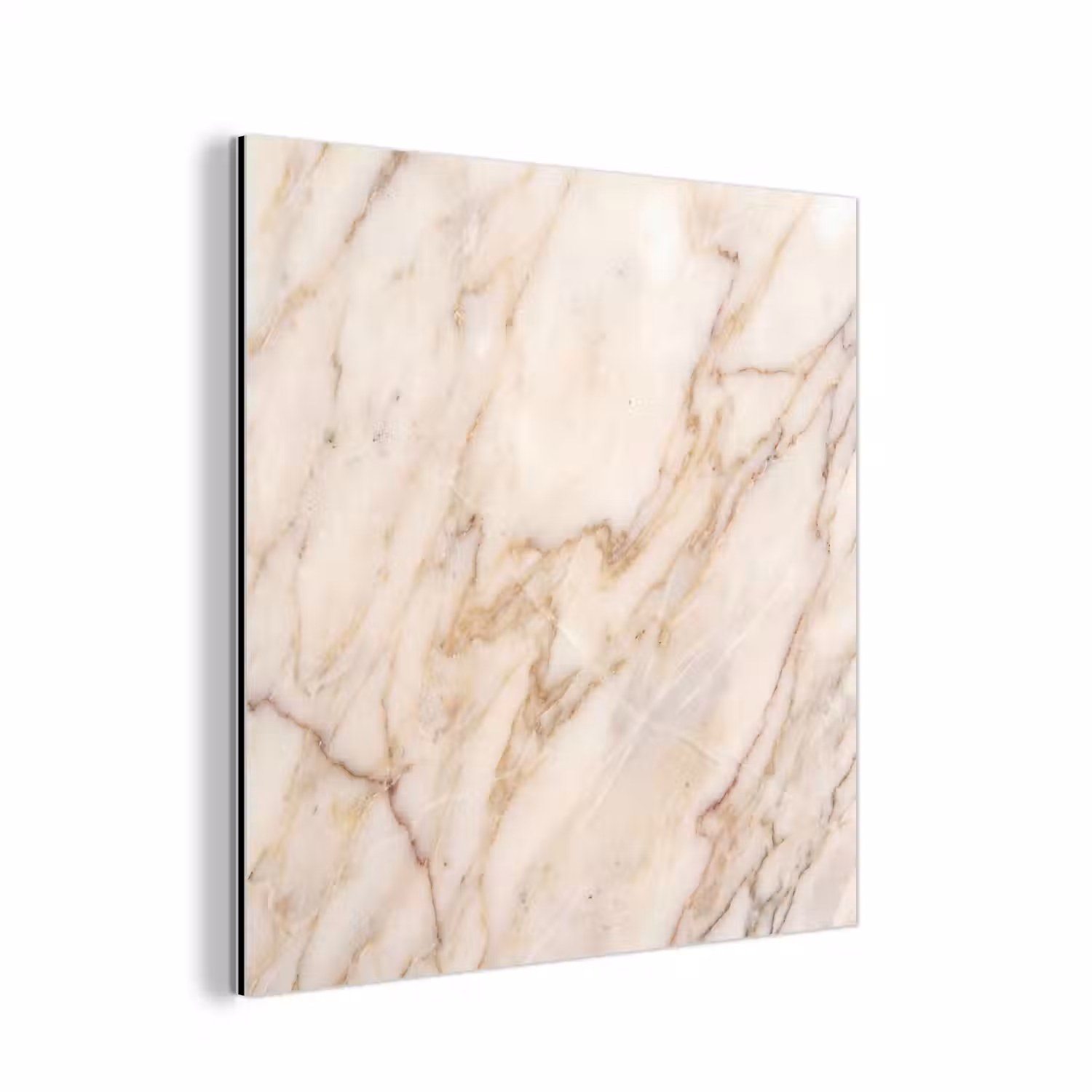 Marmer - Ader - Abstract - Wit - Goud aluminium wit klein -3d
