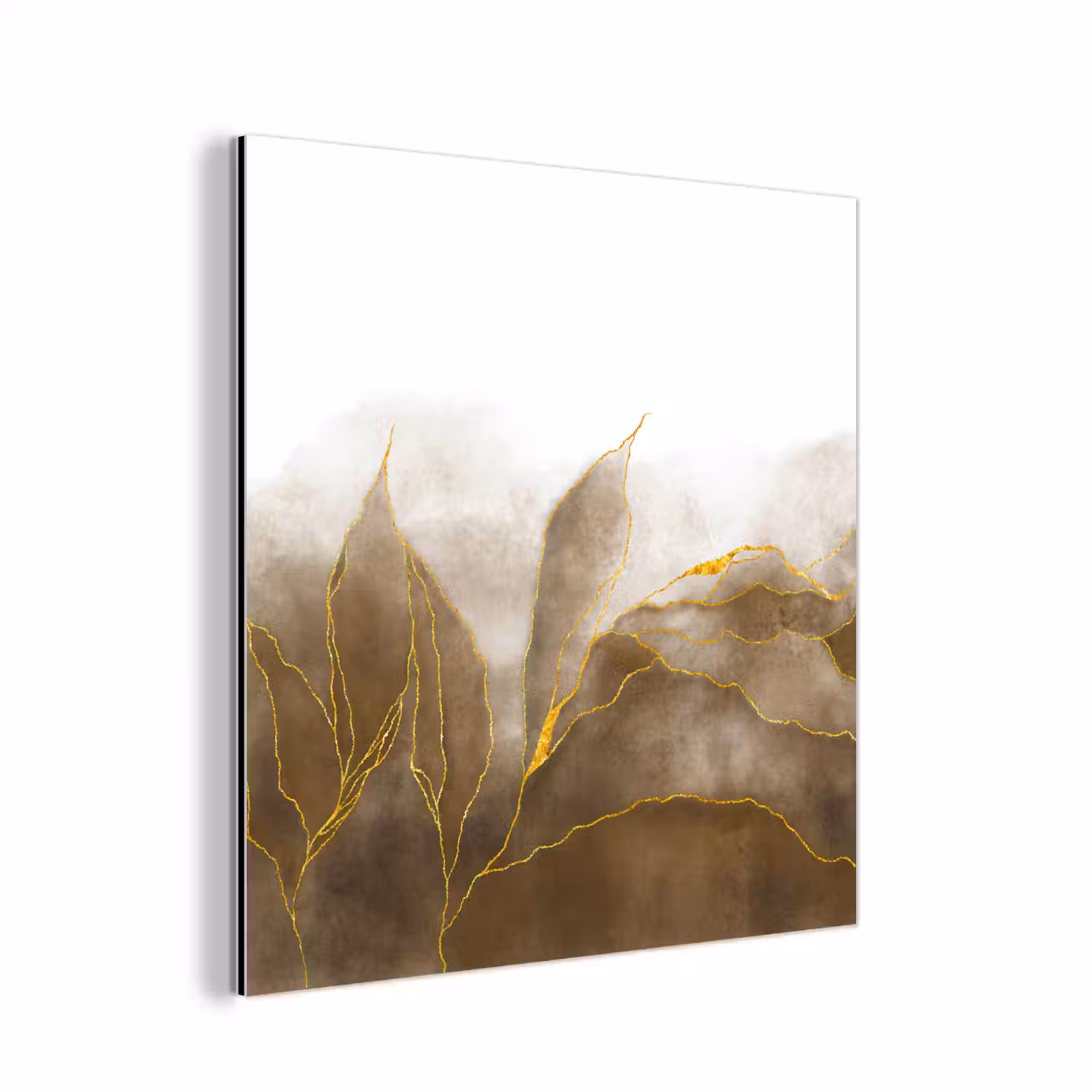 Marmer - Goud - Bruin - Textuur - Marmerlook aluminium wit klein -3d