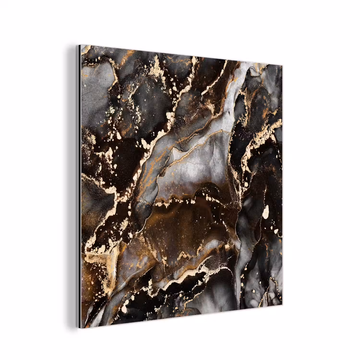 Marmer - Goud - Glitter - Luxe aluminium wit klein -3d