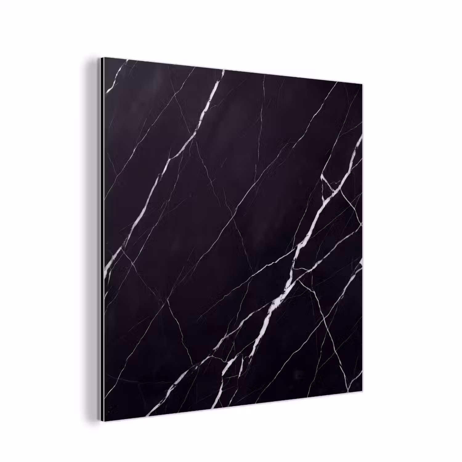 Marmer - Patroon - Abstract - Modern - Zwart aluminium wit klein -3d