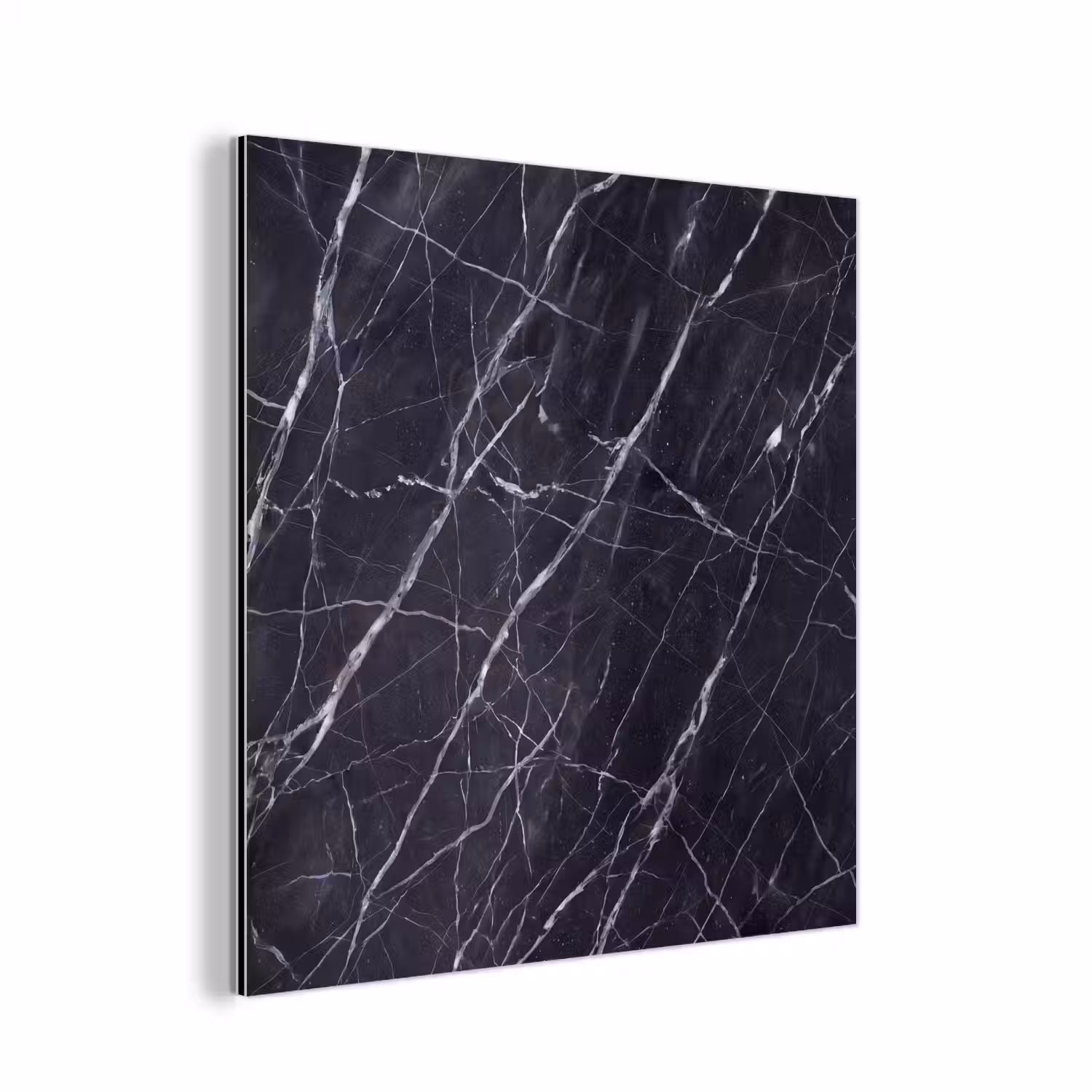 Marmer - Patroon - Modern - Zwart - Wit aluminium wit klein -3d