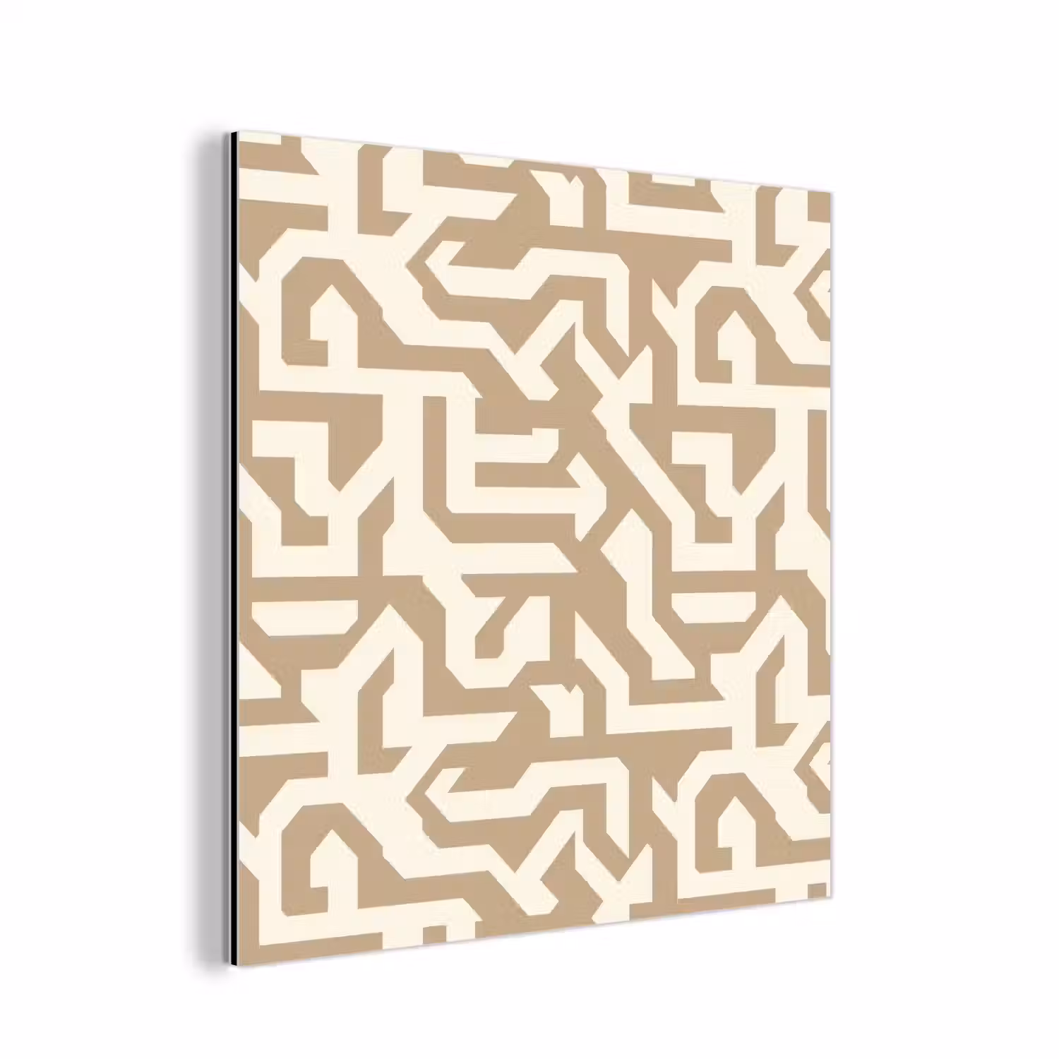 Modern - Abstract - Beige aluminium wit klein 46 -3d