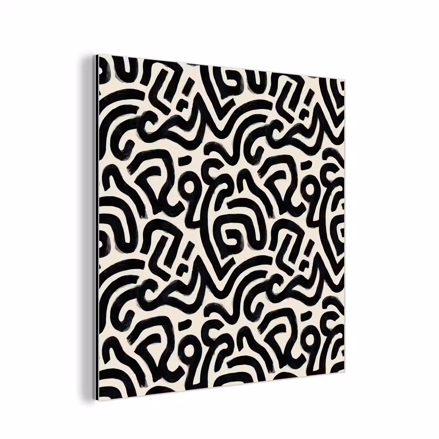 Modern - Abstract - Zwart aluminium wit klein 46 -3d