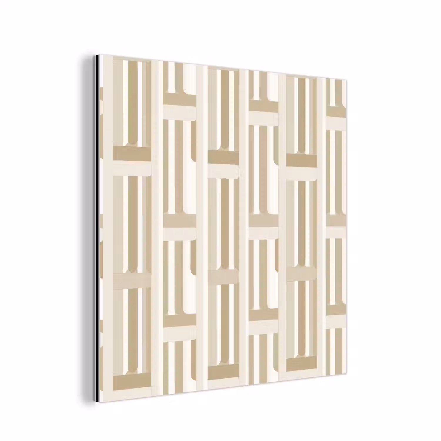 Modern - Geometrisch - Beige aluminium wit klein 46 -3d