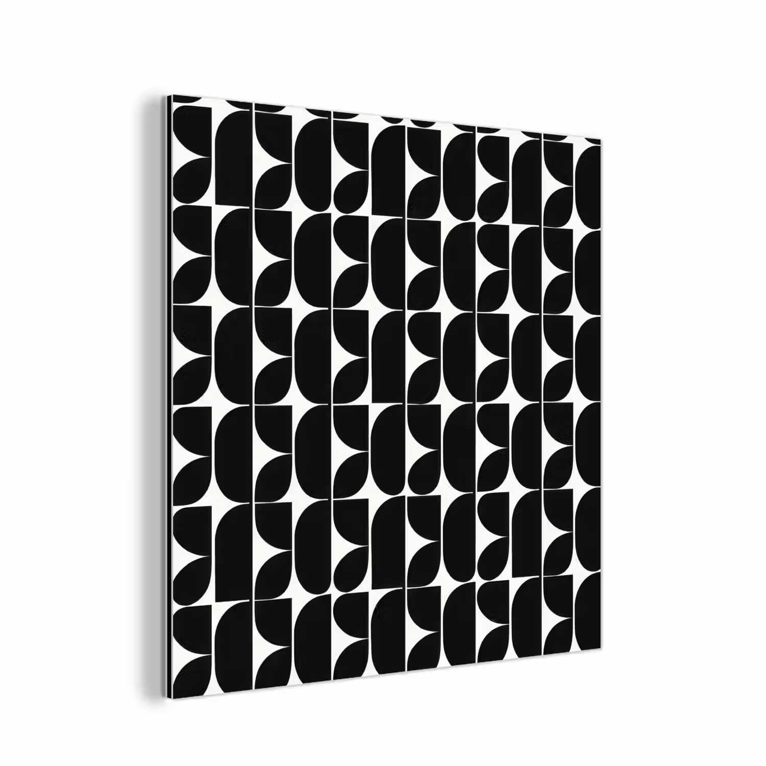 Modern - Geometrisch - Zwart aluminium wit klein 46 -3d