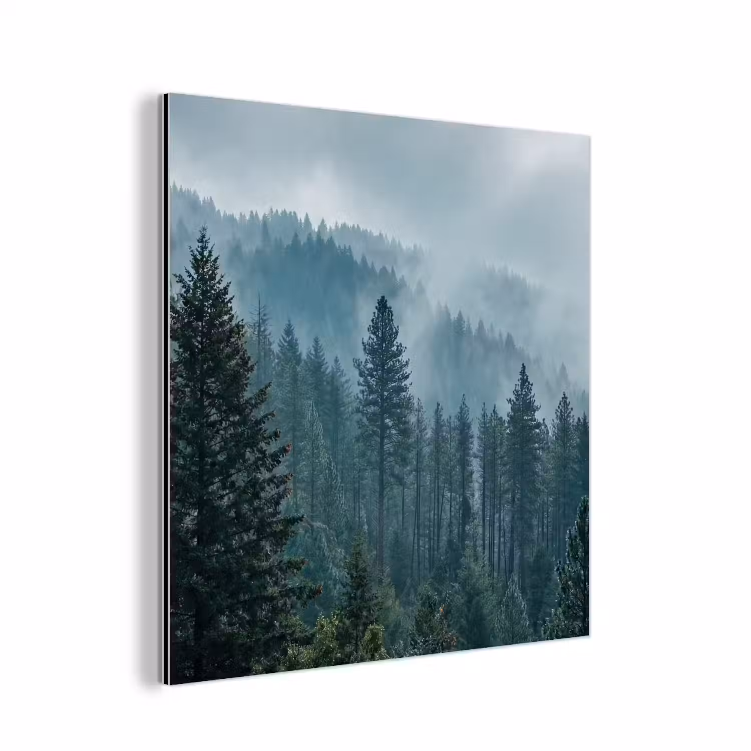 Naaldwoud - Bergen - Mist aluminium wit klein -3d