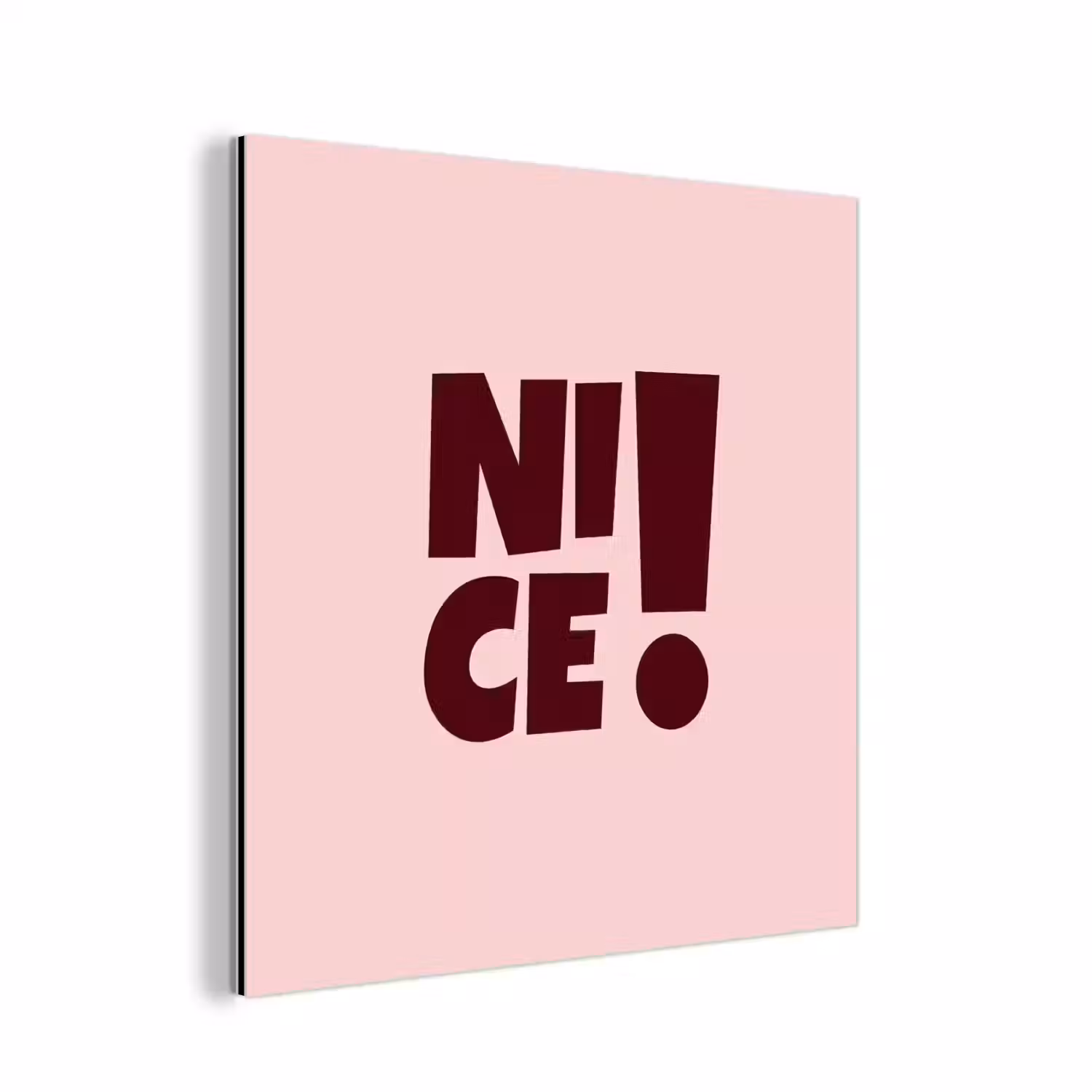 Nice - Uitroepteken - Roze aluminium wit klein -3d