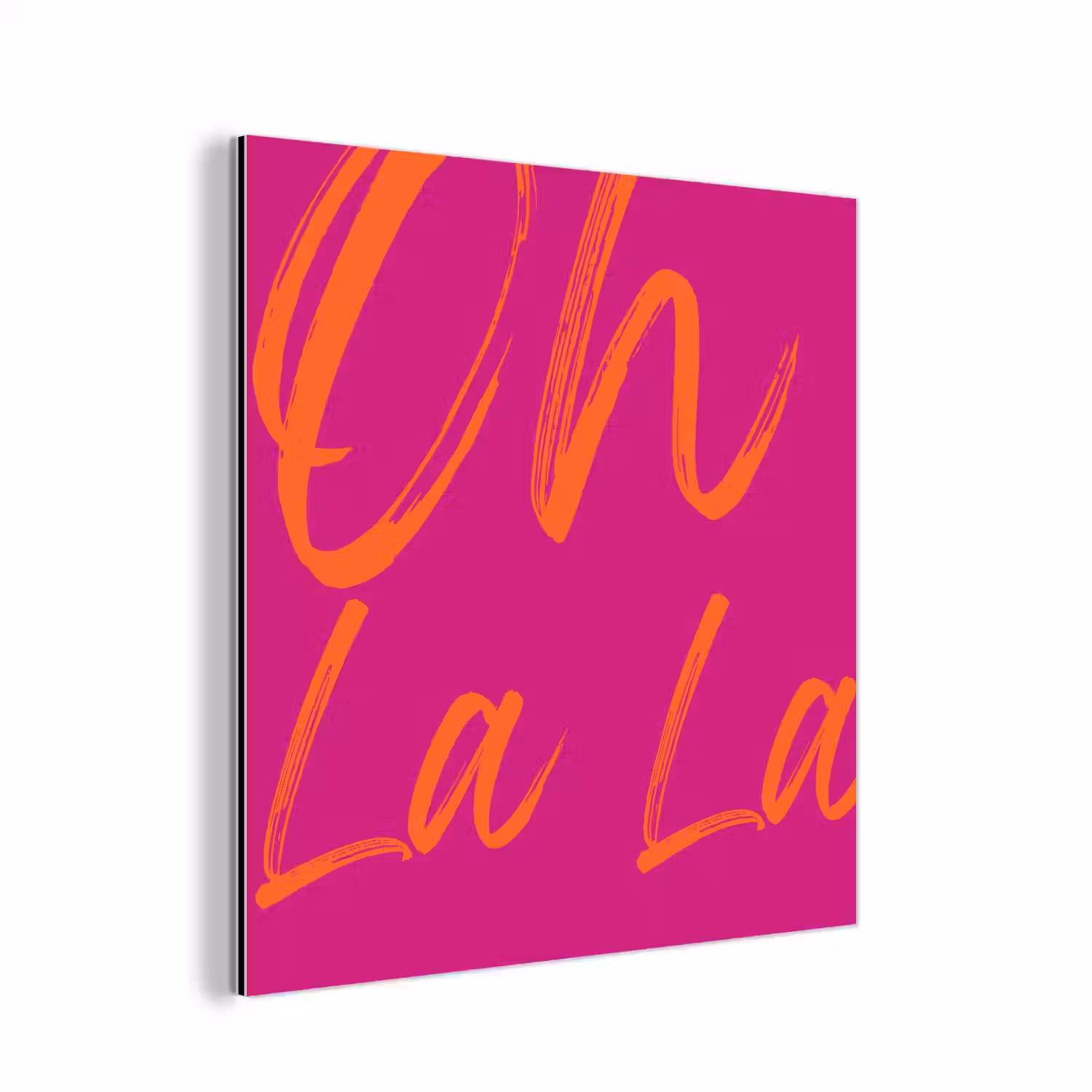 Oh la la - Oranje - Roze aluminium wit klein -3d