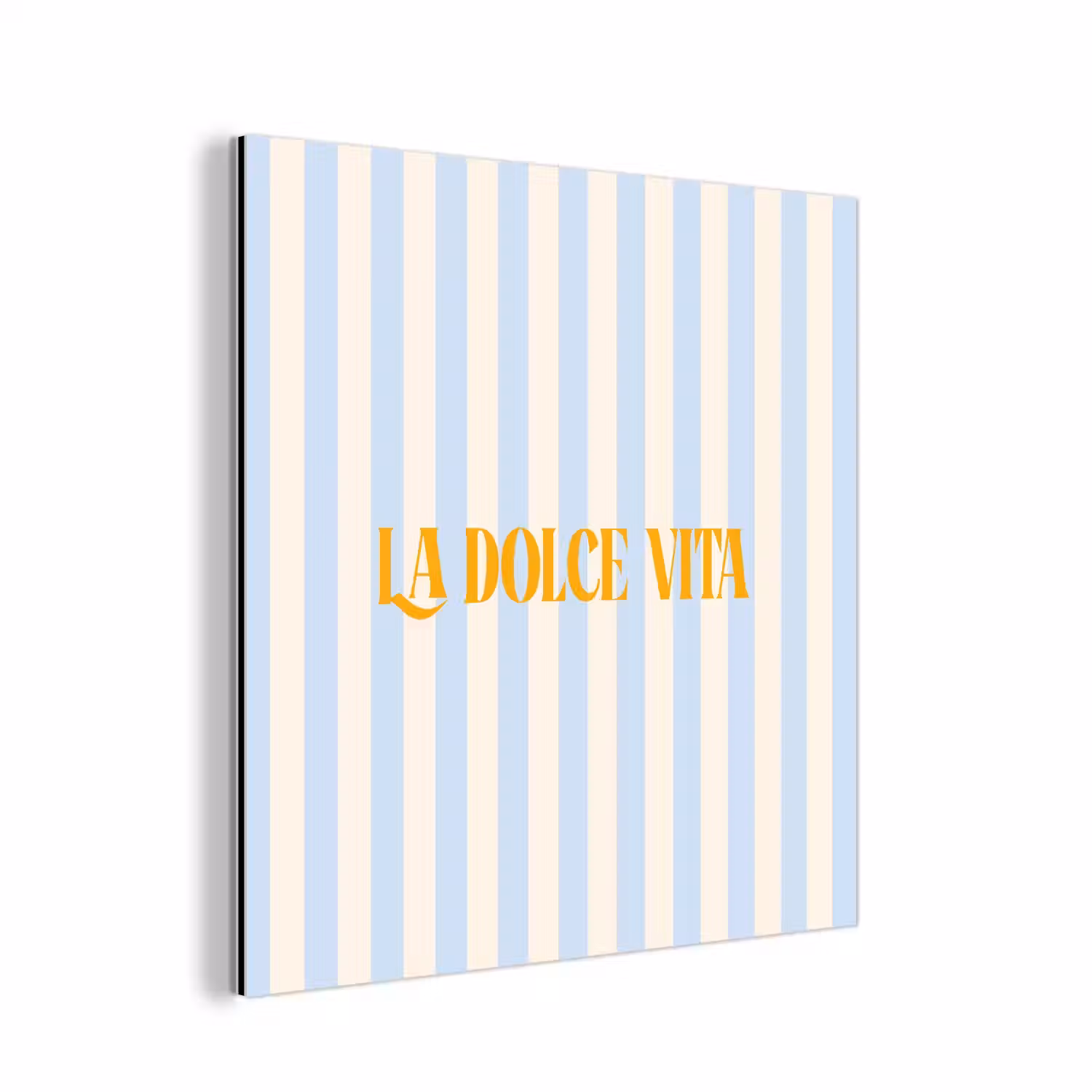 Oranje - Blauw - Strepen - La dolce vita aluminium wit klein -3d