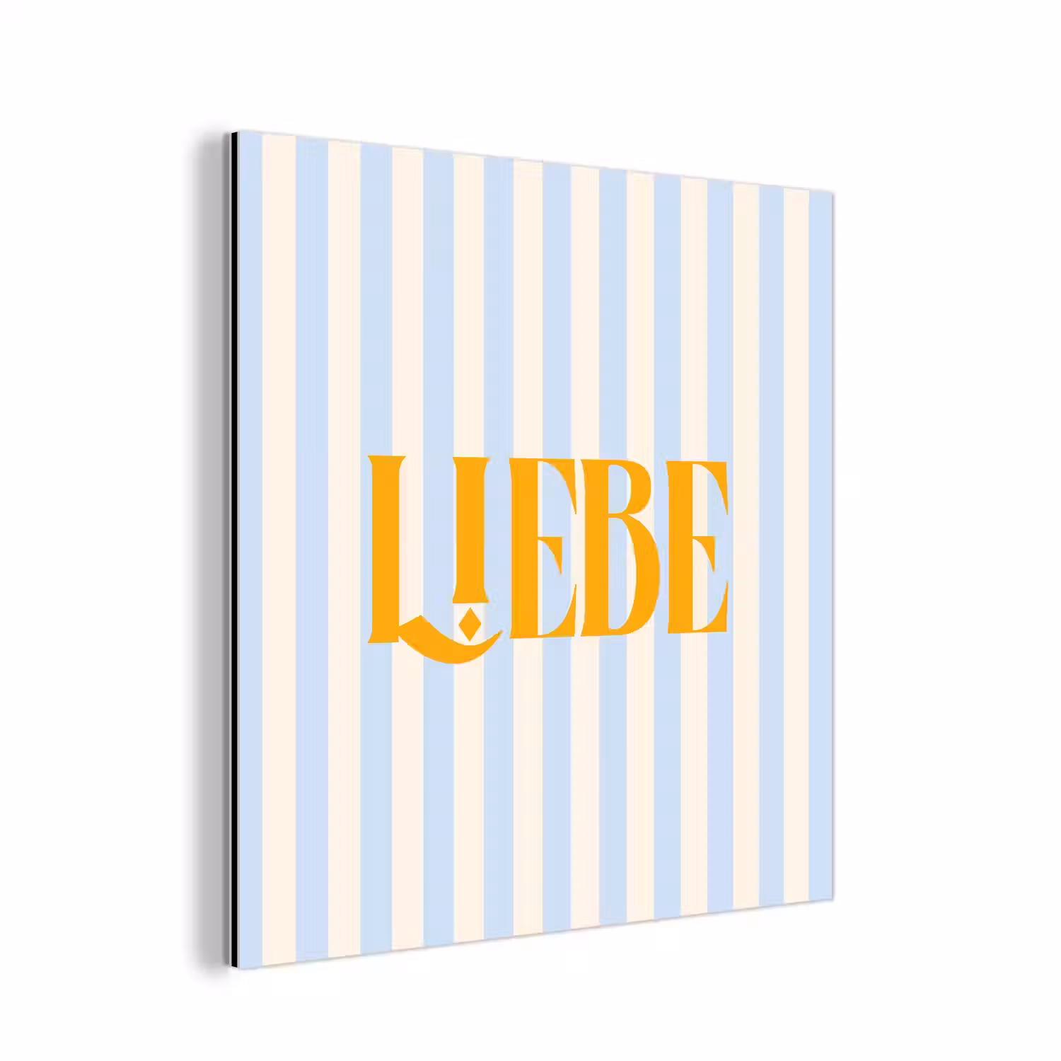 Oranje - Blauw - Strepen - Liebe aluminium wit klein -3d