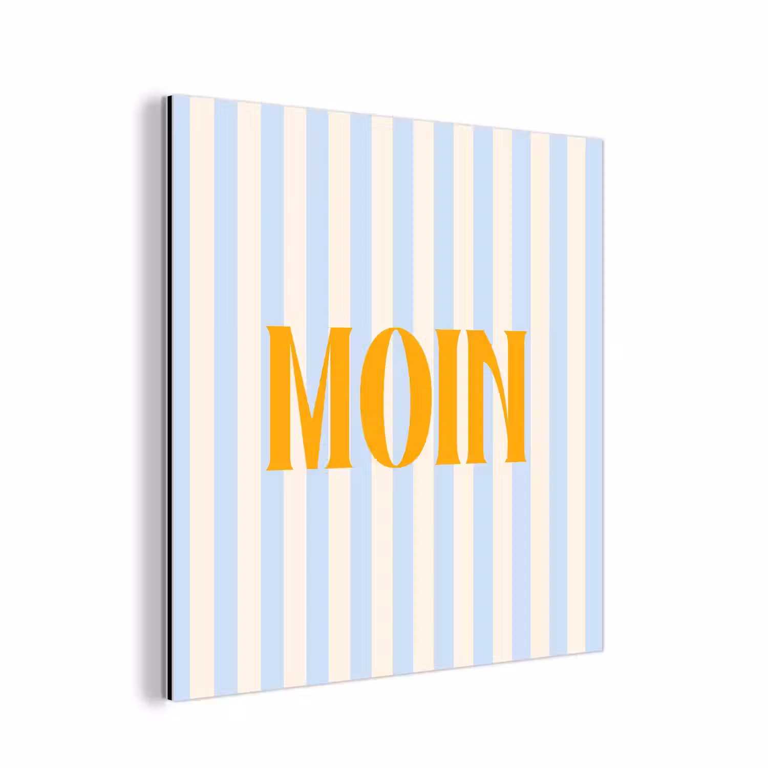 Oranje - Blauw - Strepen - Moin aluminium wit klein -3d