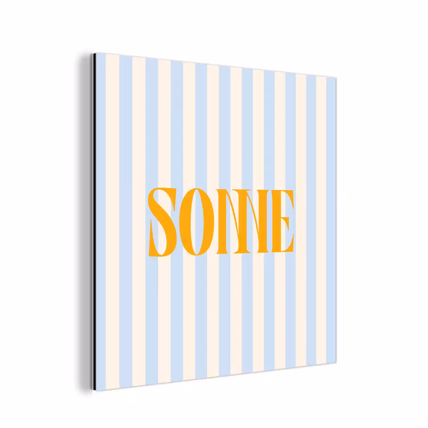 Oranje - Blauw - Strepen - Sonne aluminium wit klein -3d