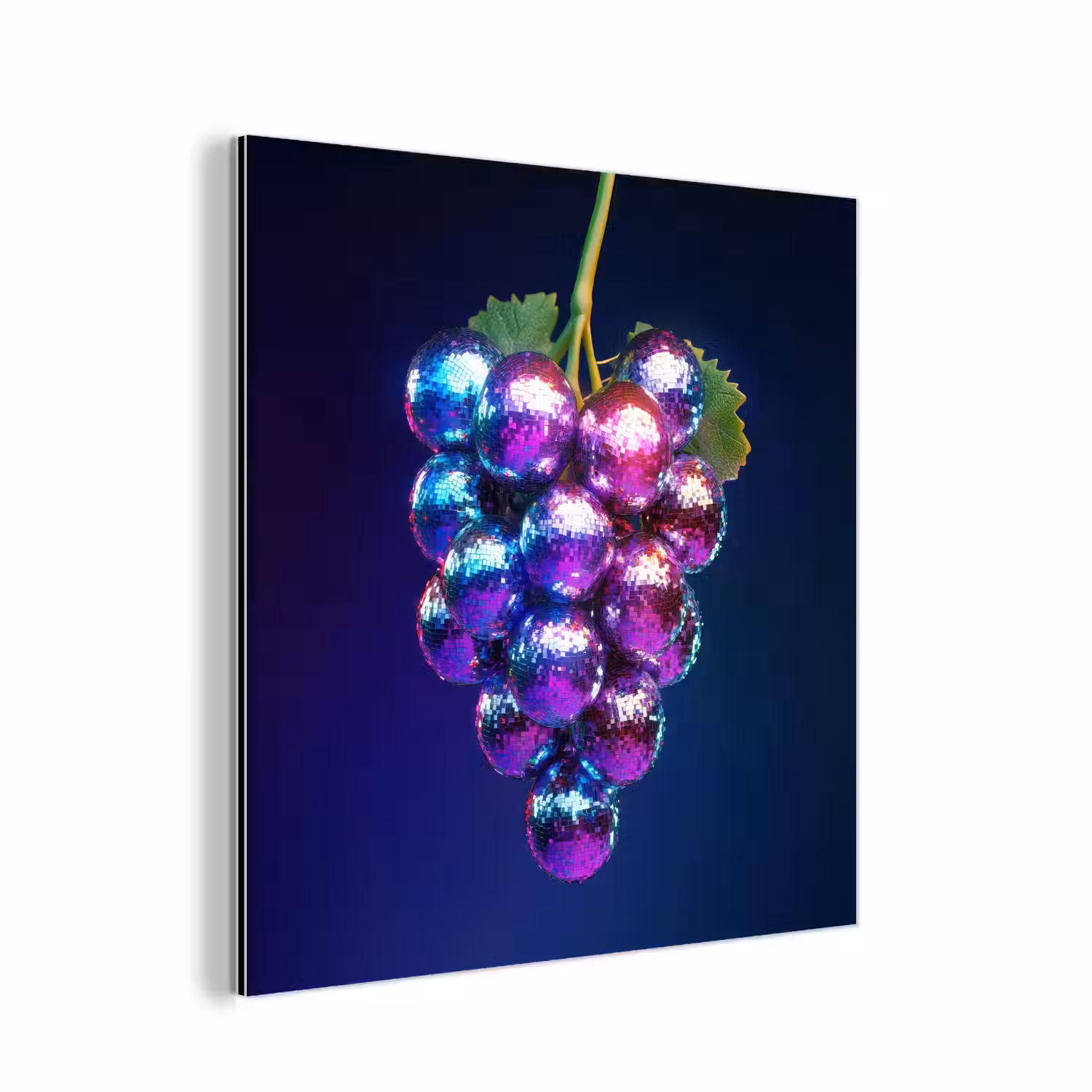 Paars - Disco - Feest - Druif aluminium wit klein -3d