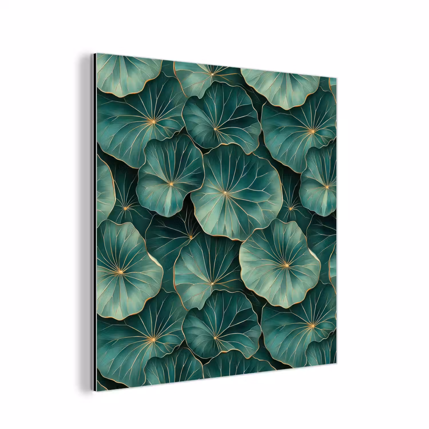 Patroon - Bladeren - Groen aluminium wit klein 46 -3d