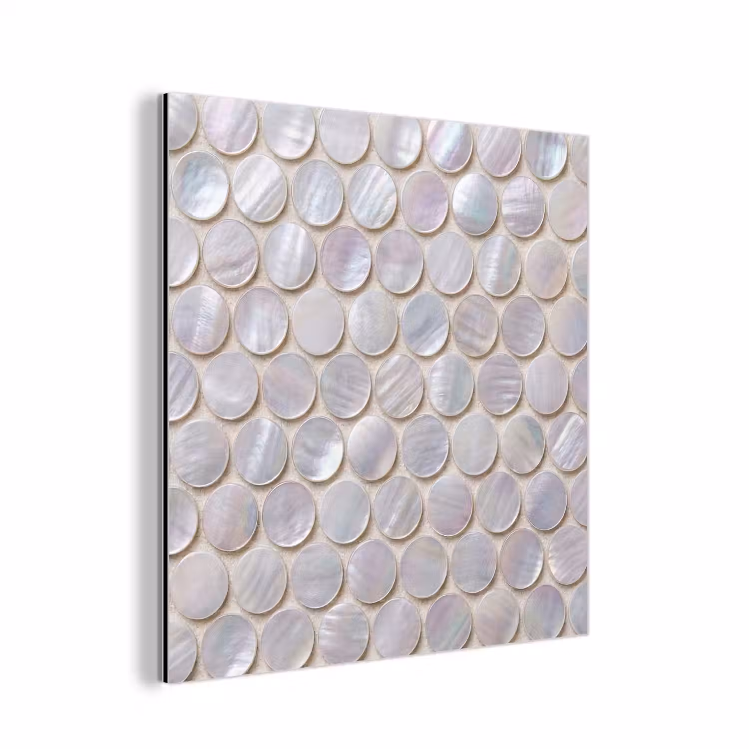 Patroon - Cirkels - Abstract - Modern - Wit aluminium wit klein -3d
