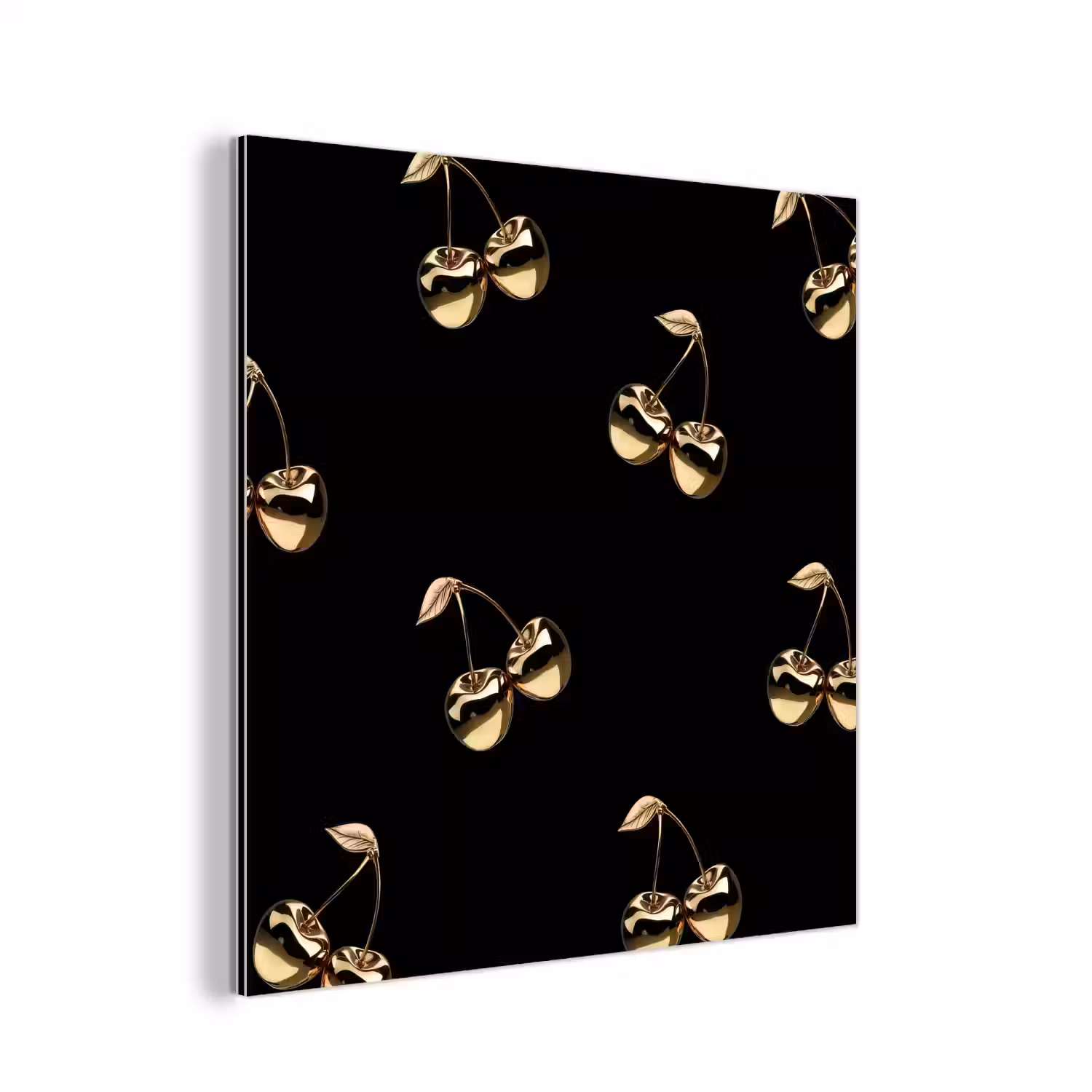 Patroon - Kersen - Goud - Chrome aluminium wit klein -3d